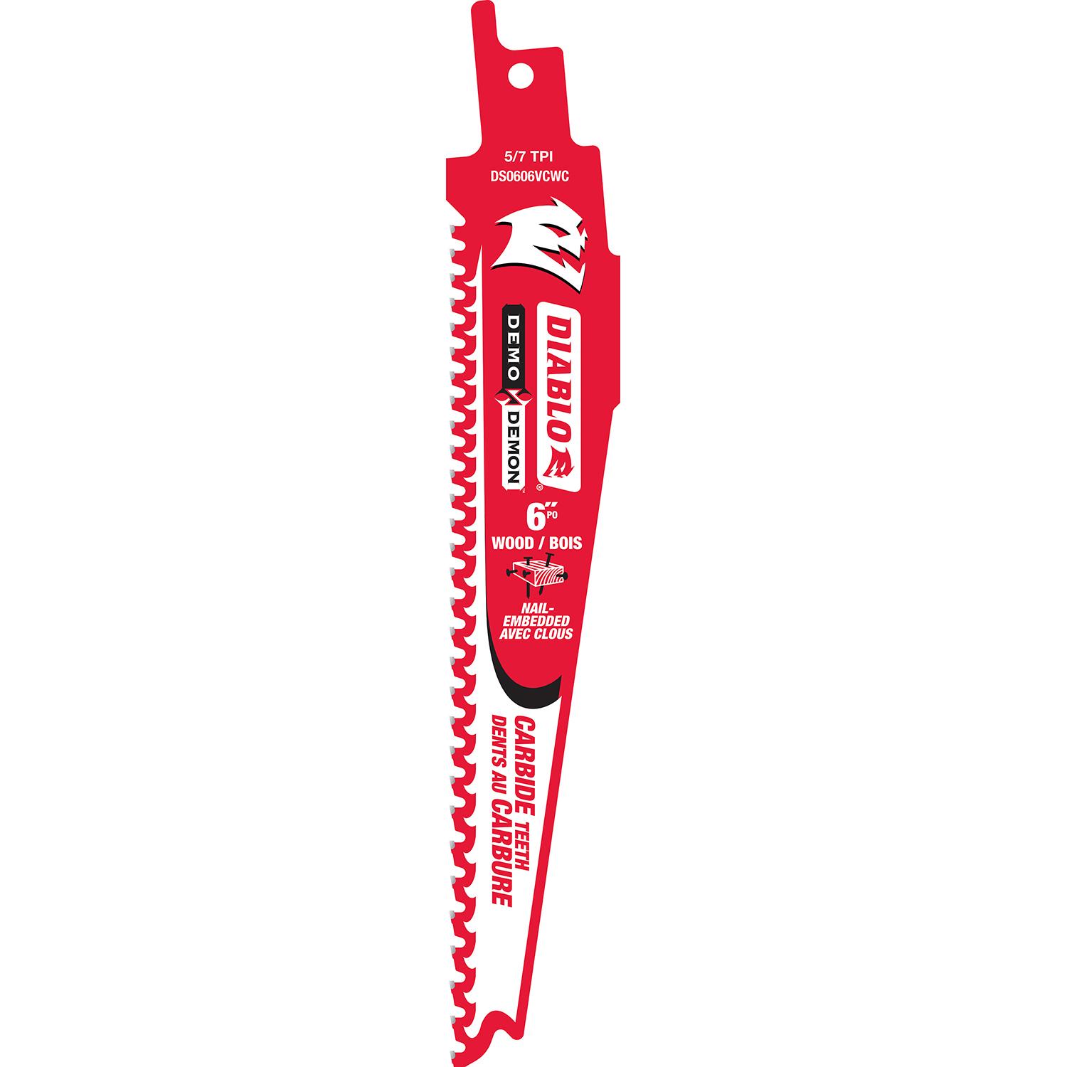 6 Inch Carbide Nail-Embedded Wood Reciprocating Blade