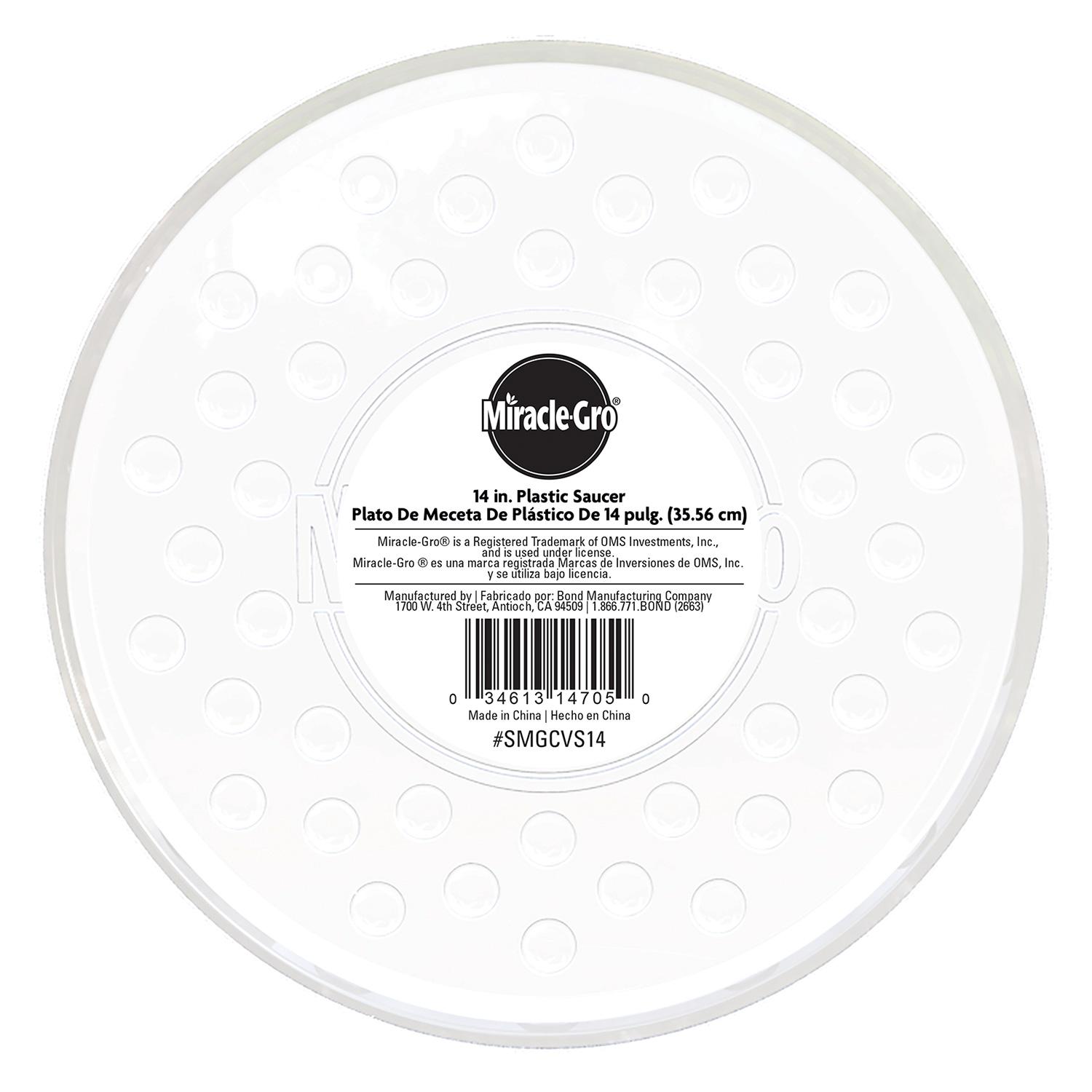 Soucoupe transparente 14 po Miracle-Gro