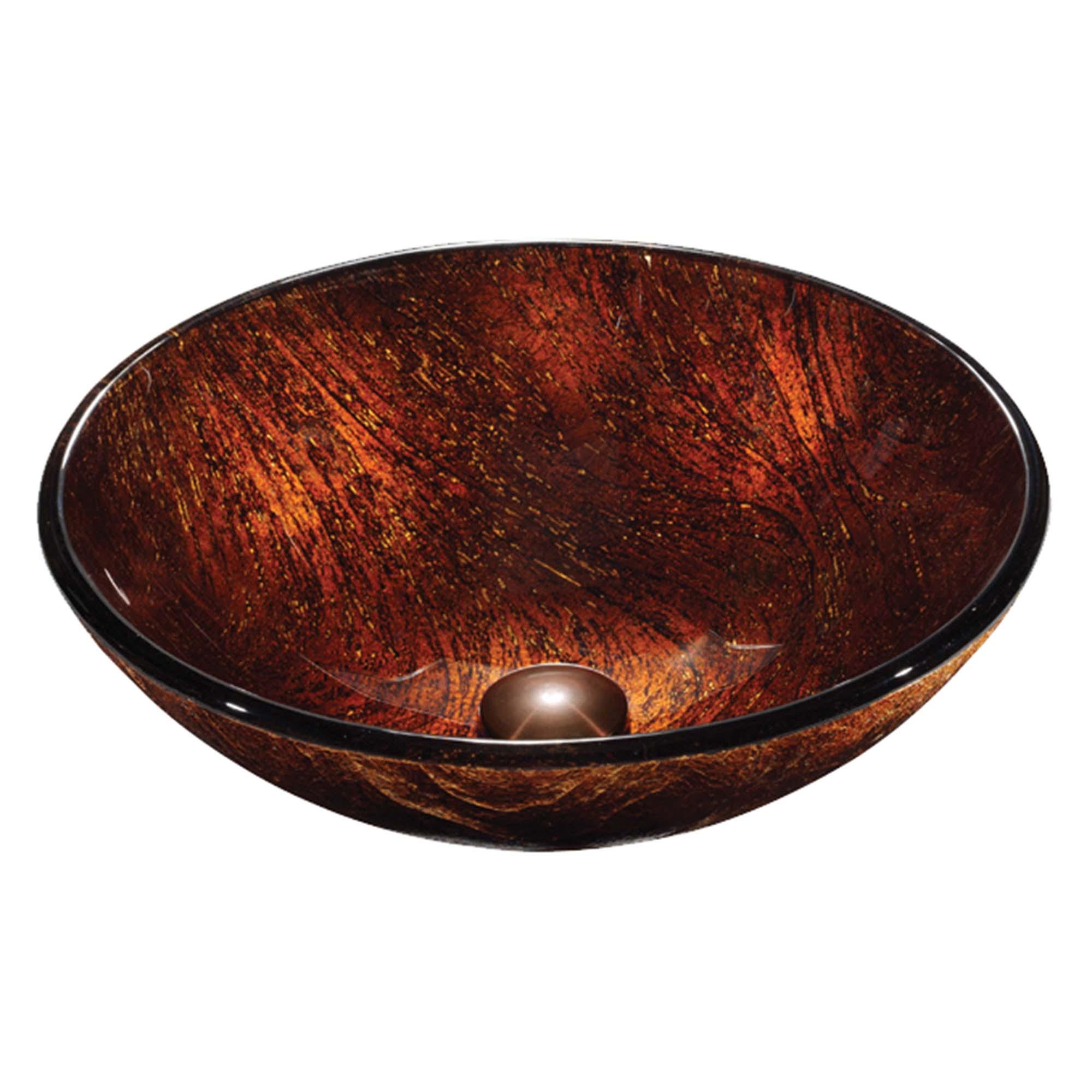 Red Glass Vessel Sink