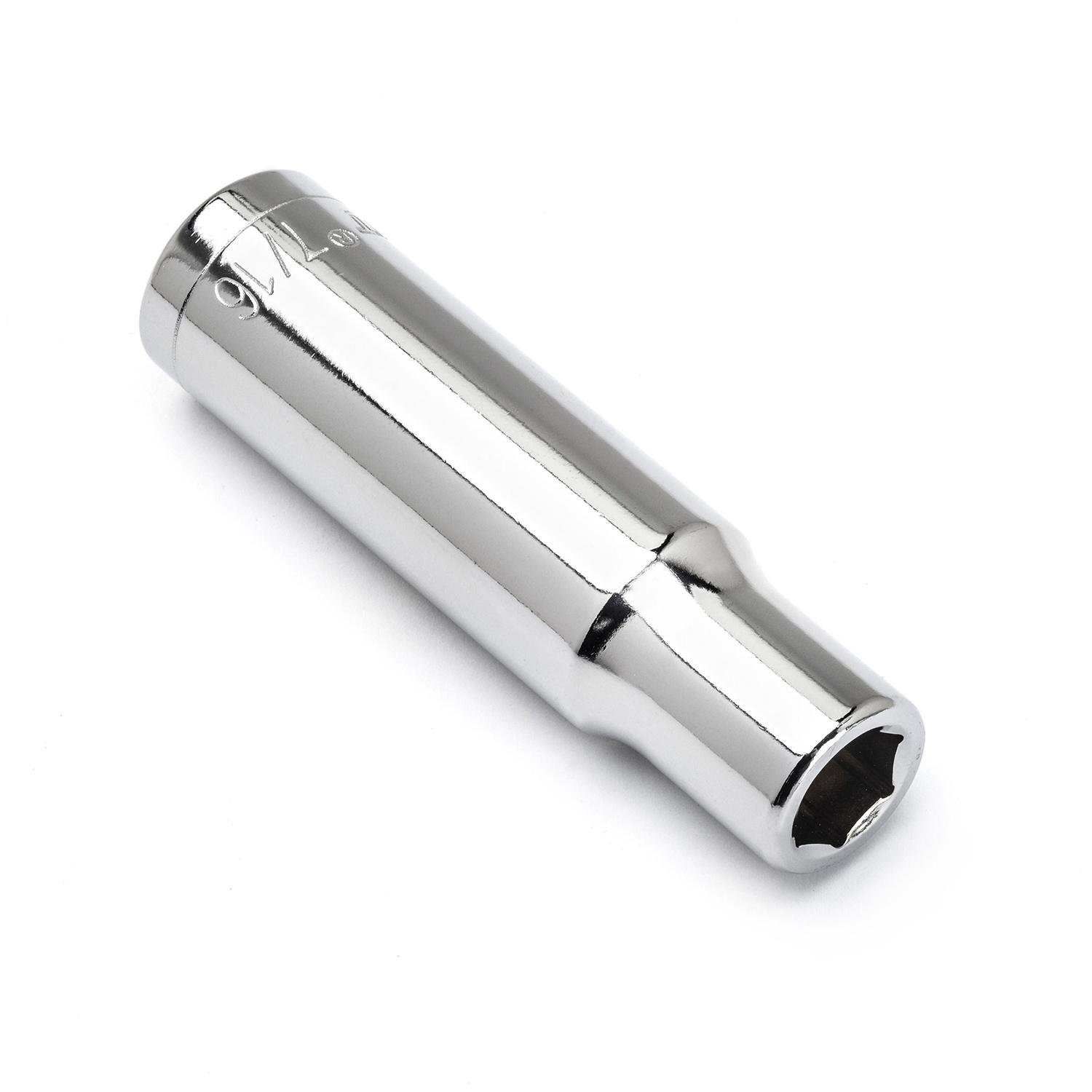 1/2 Inch Drive, 7/16 Inch Deep Socket- 6 Point