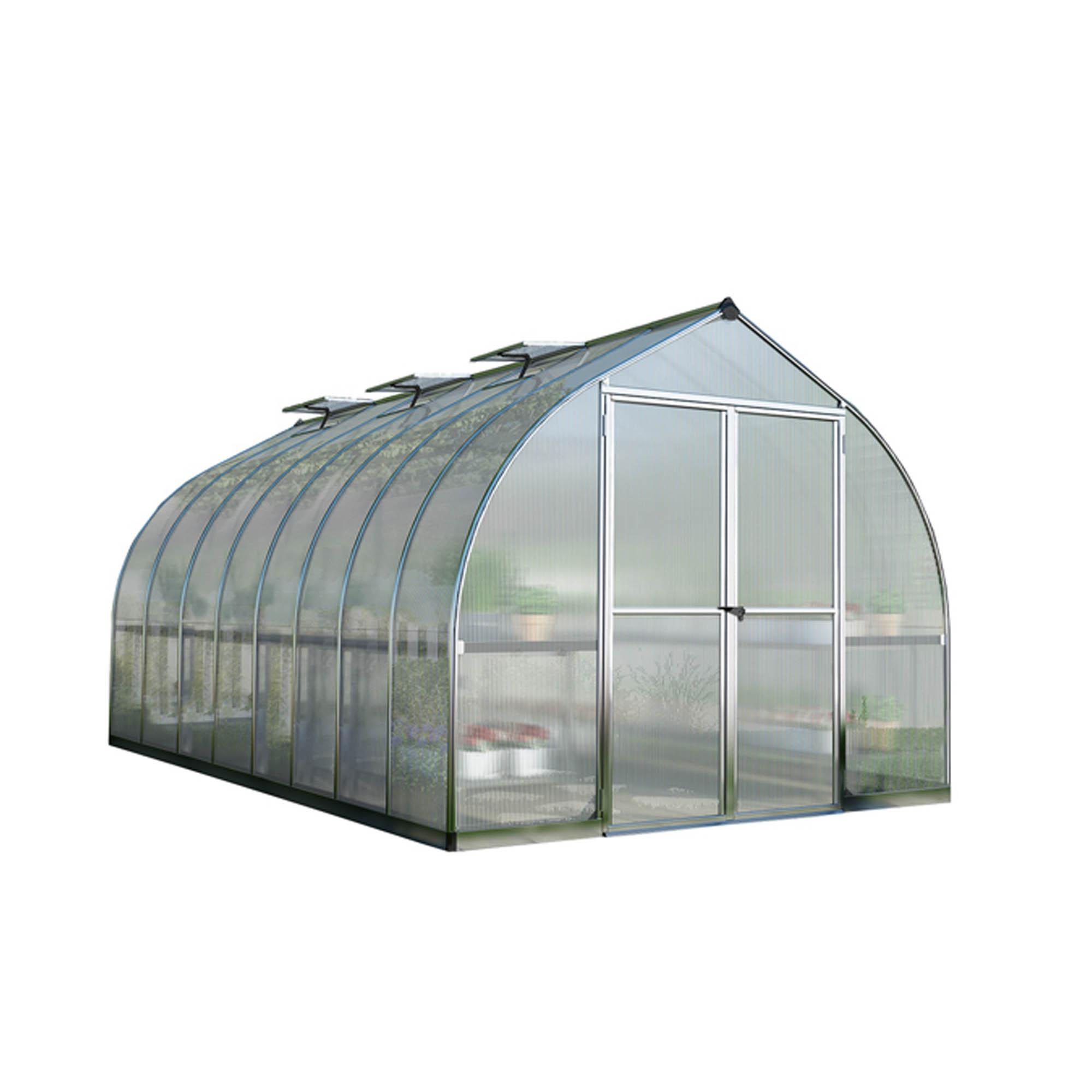 Bella Greenhouse - 8' x 16' Aluminum Frame - 10 mm Panels