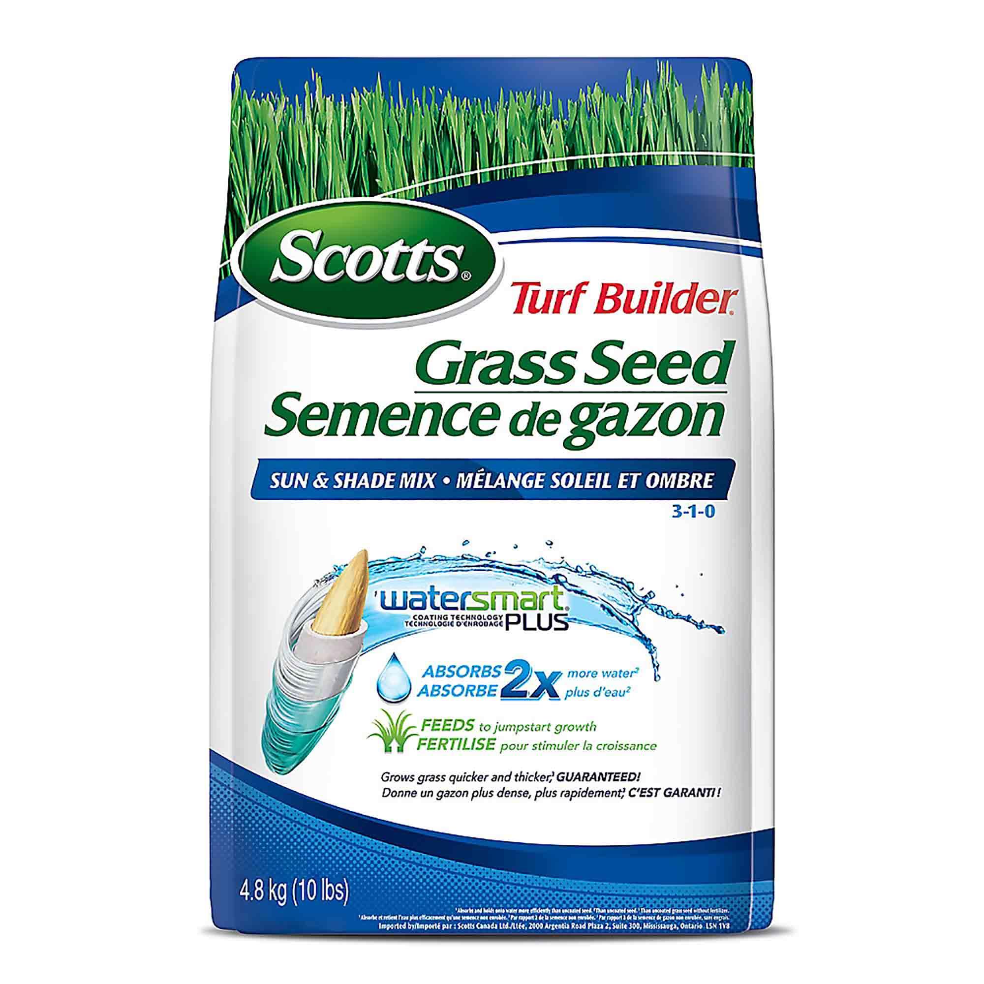Semence gazon soleil-ombre Turf Builder Scotts 3-1-0 4,8 kg