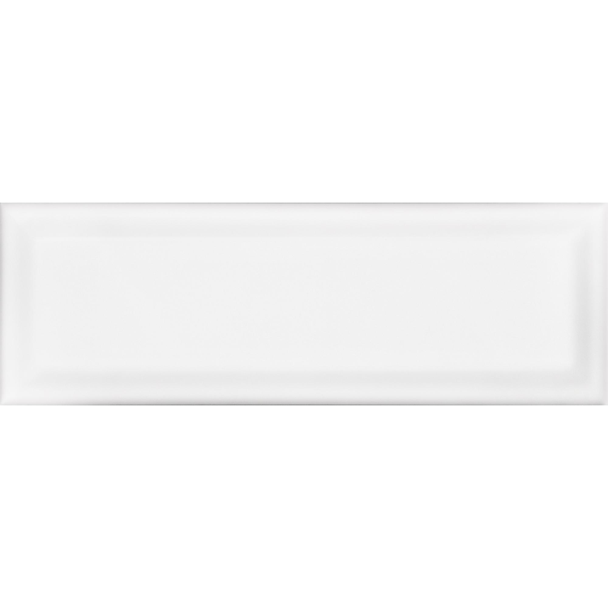 4"x12" White Glossy Bevel Soho Wall Tile 30 PC/9.68 SqFt/Box