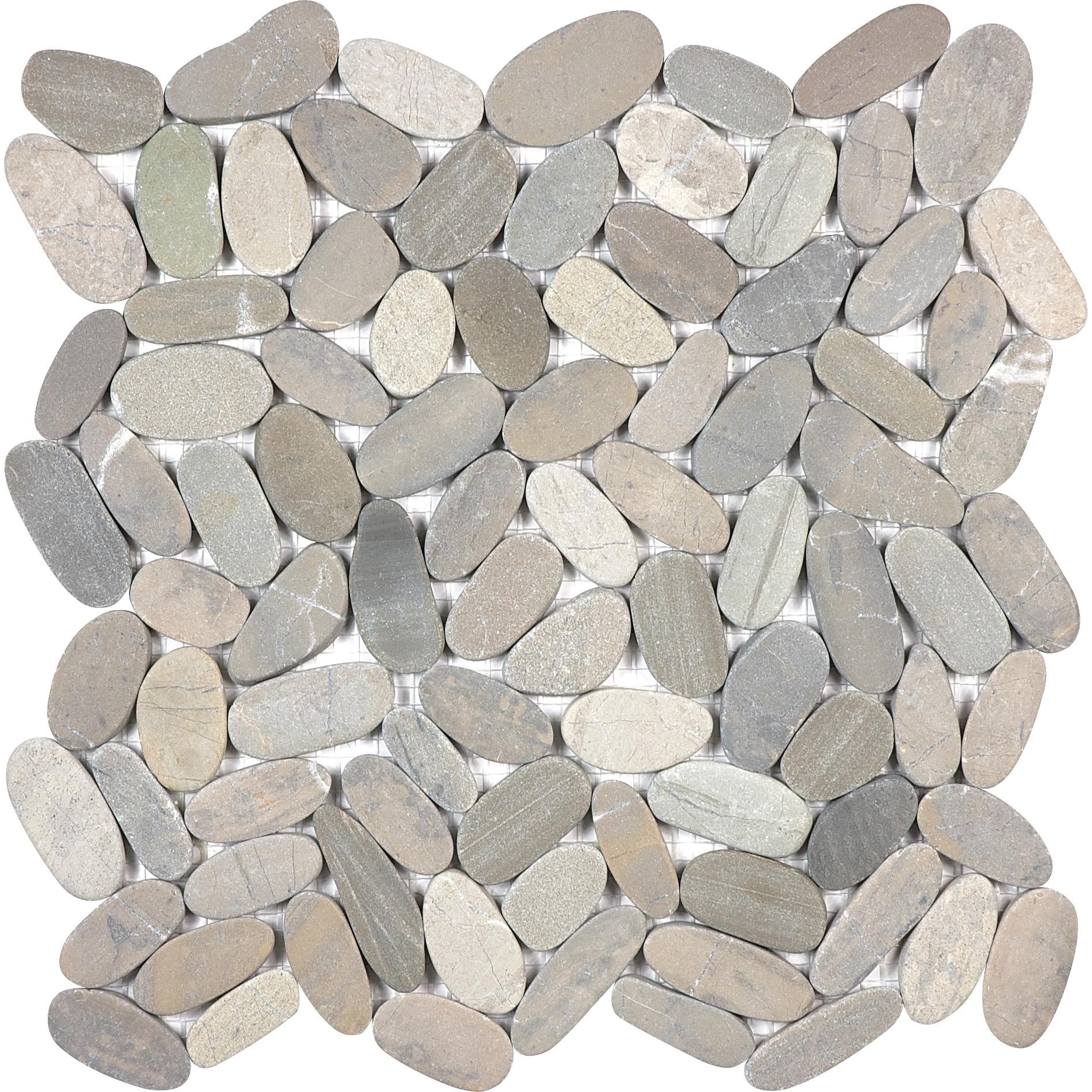 12x12" Vitality Mica Flat Pebble Mosaics 10 Piece/10 SqFt/Bx