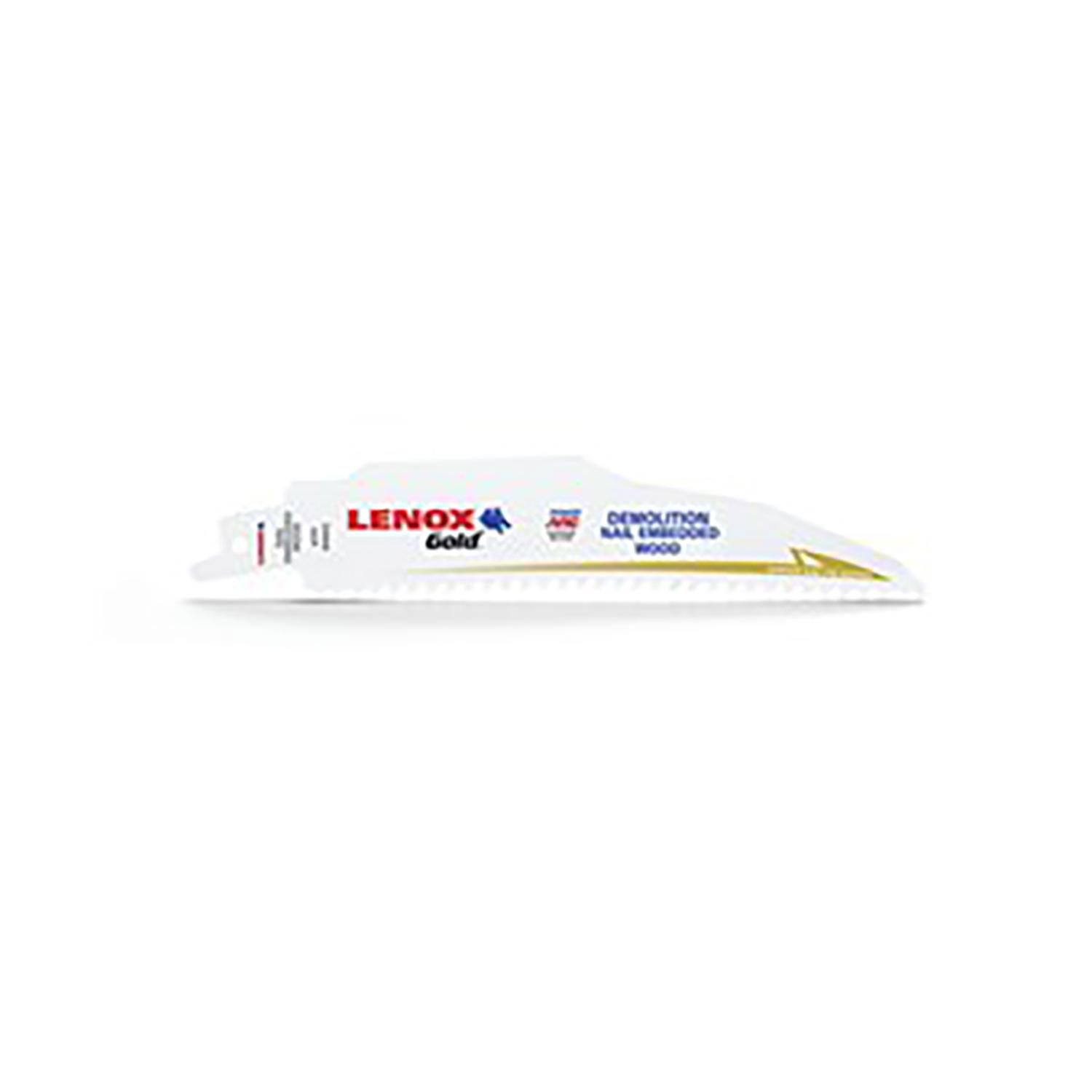 Gold Reciprocating Saw Blade For Demolition 6 Inch 6tpi 5pk