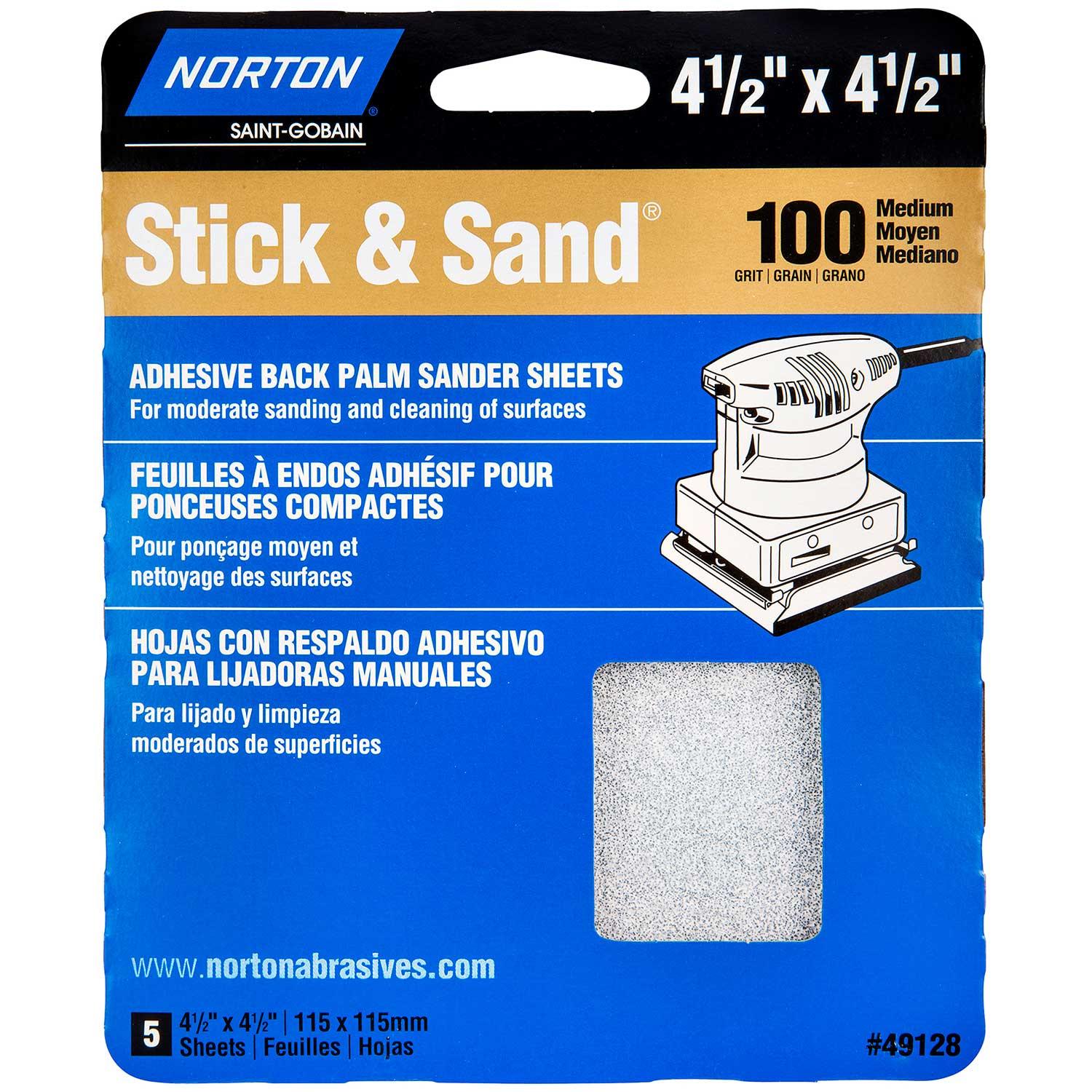 4-1/2" x 4-1/2"Multisand Sheet 100 Grit-5/Pack