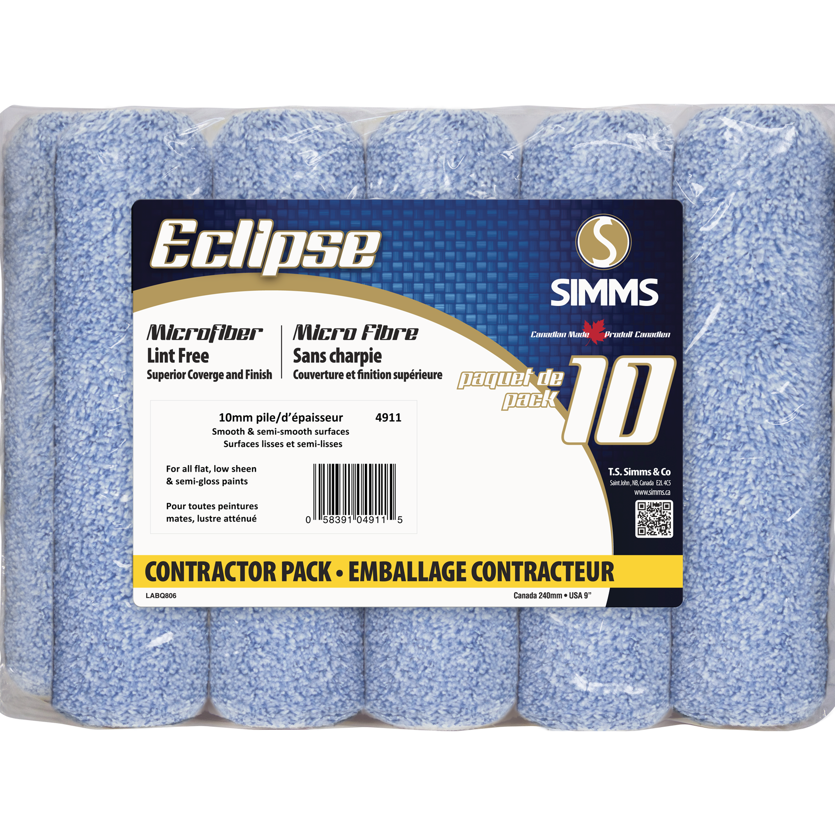 Eclipse Microfiber Roller-10/Pack