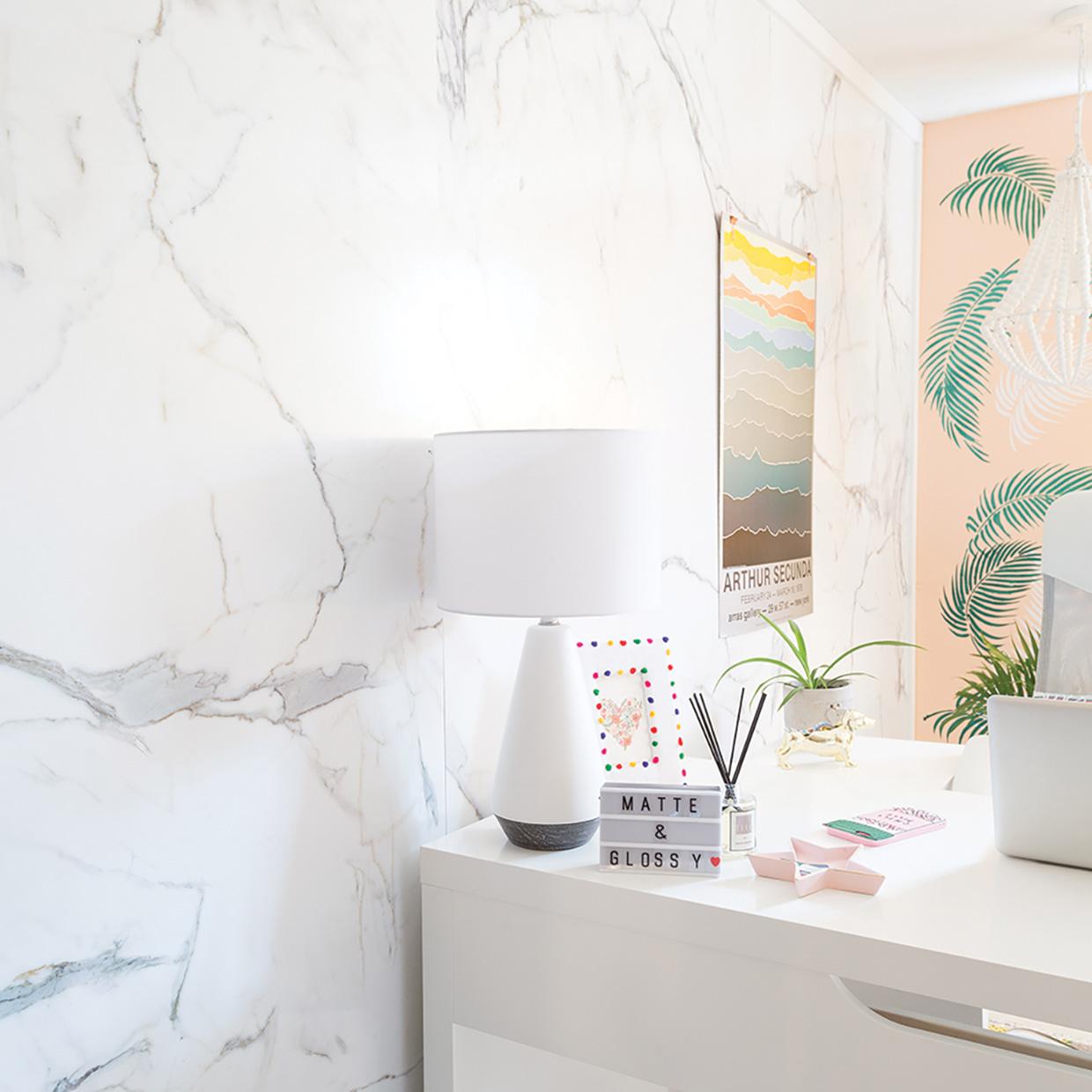 Panel Imitation White Marble