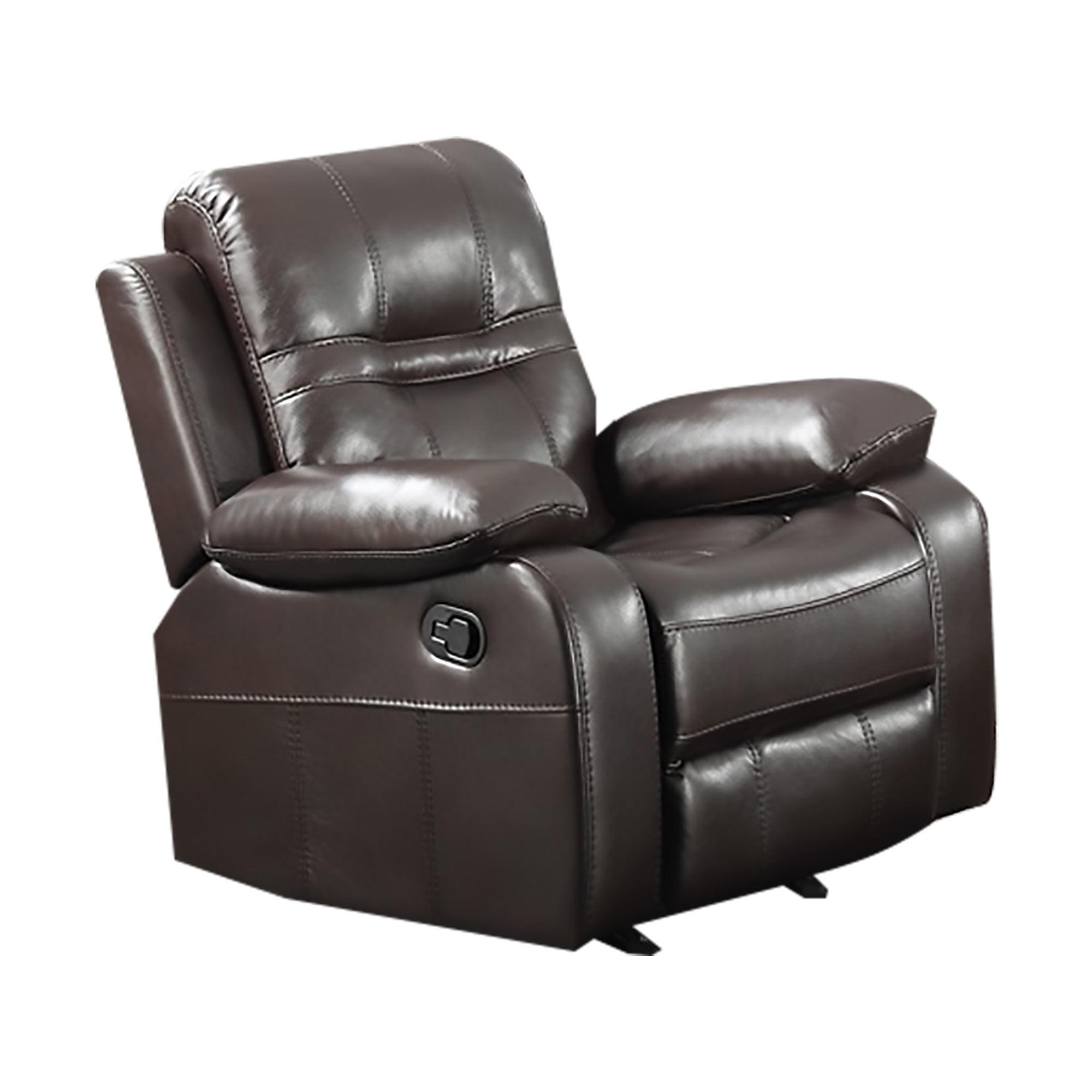 Brown Napolean Recliner with Glider