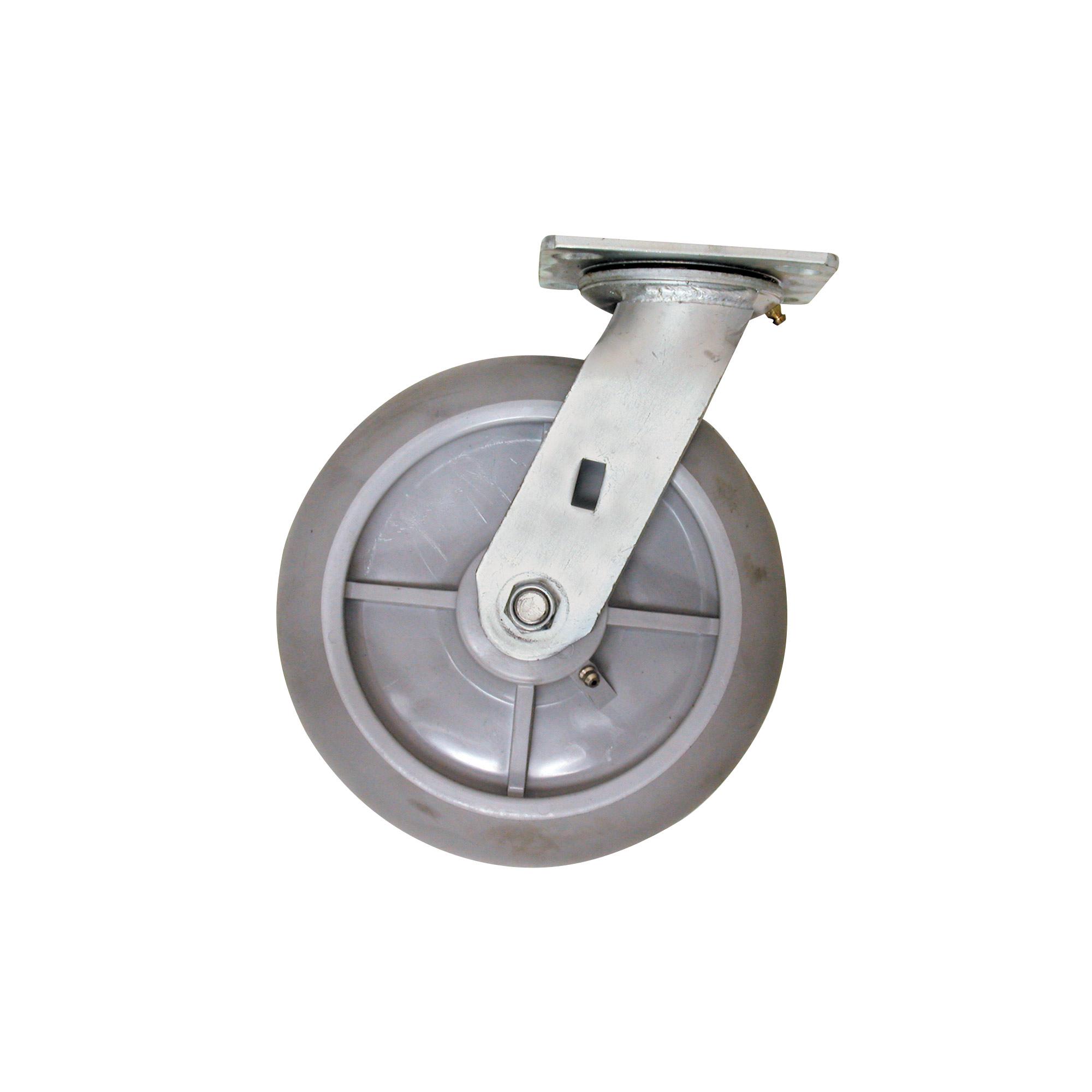 Roue de chariot pivotante 8 x 2 po gris