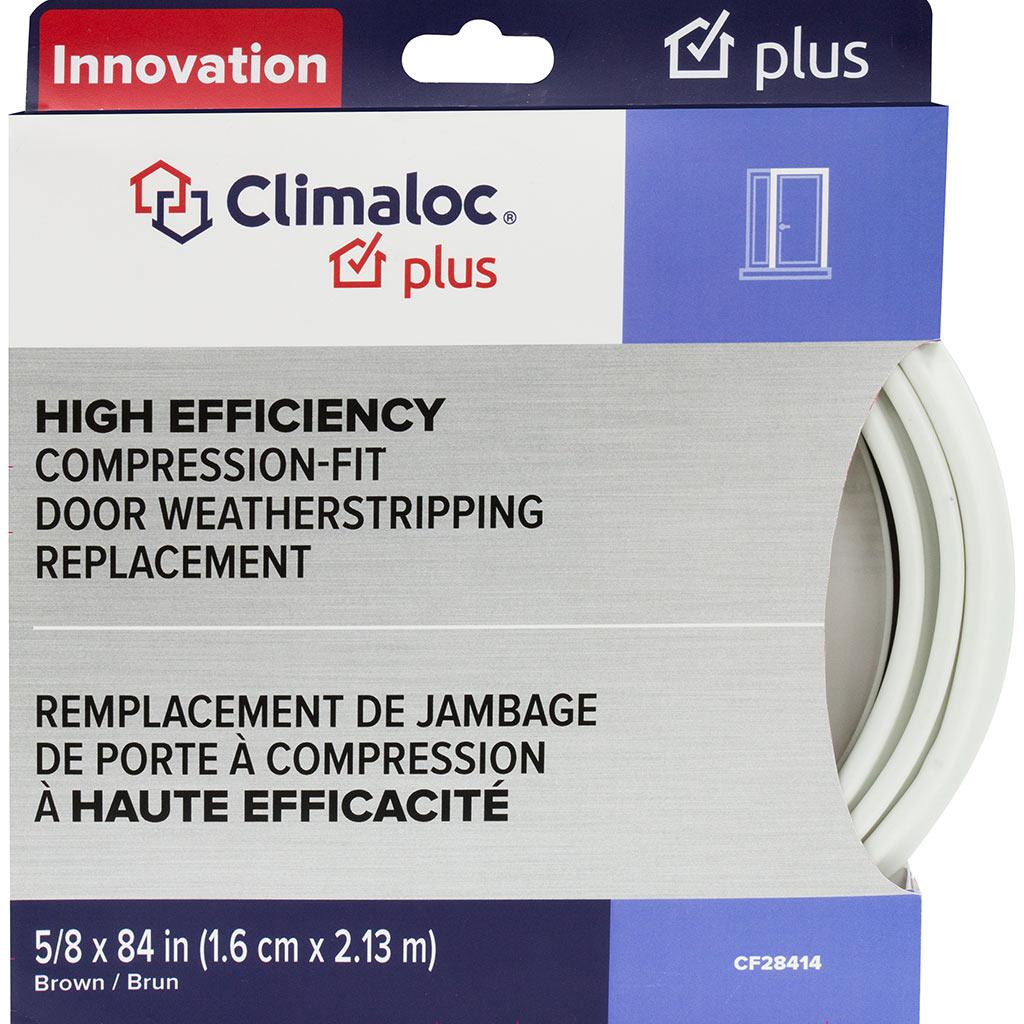84" White High Efficiency Compression Fit Door Weather Strip