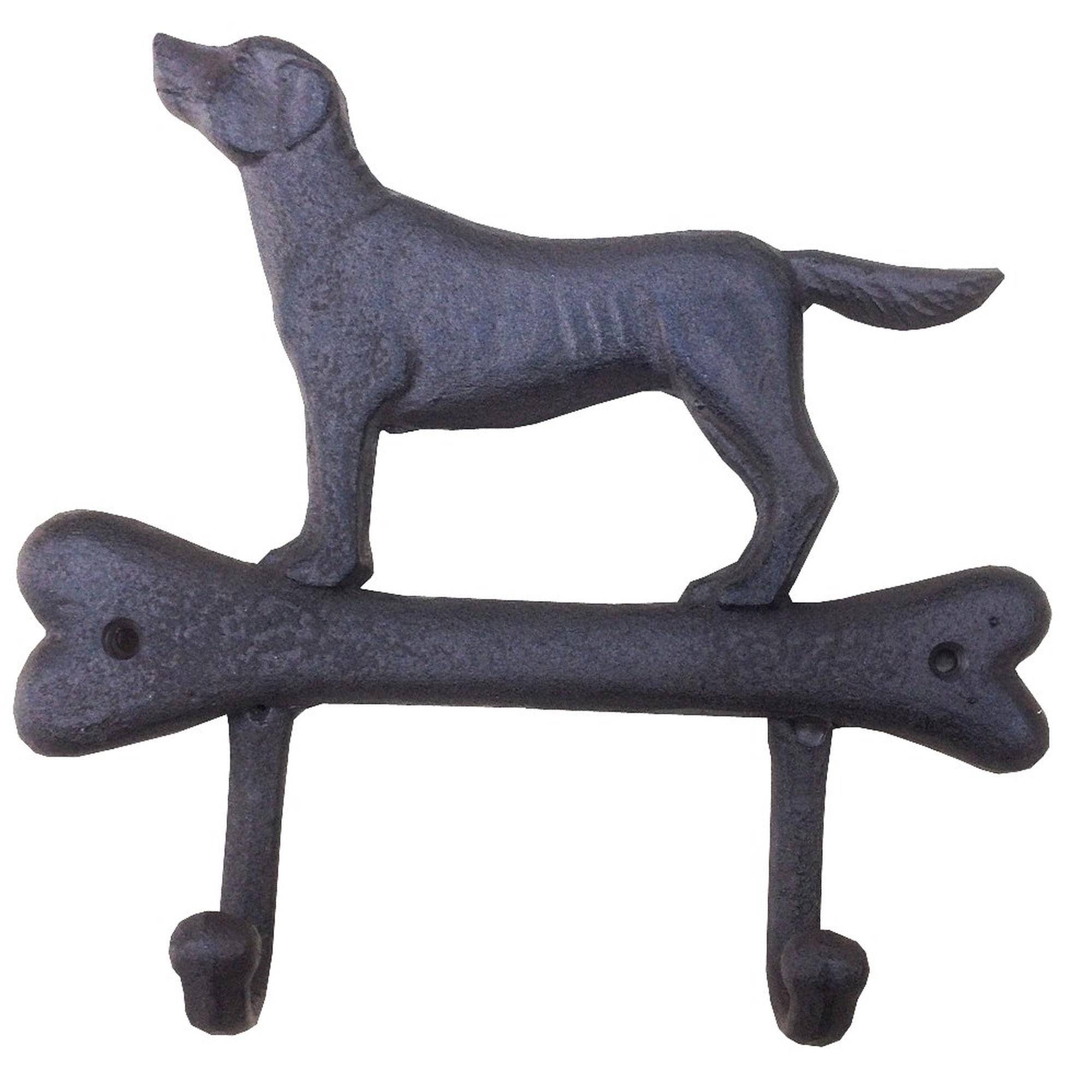 Crochet en os de chien, brun