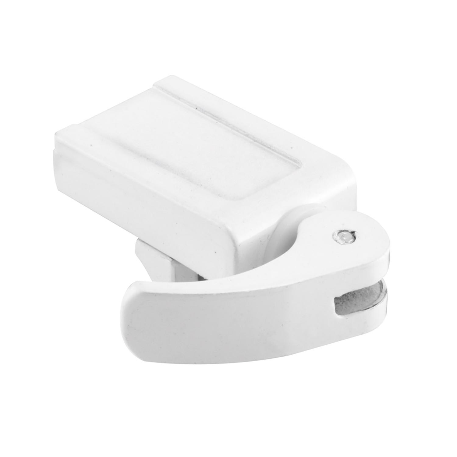 Sliding Door Lock, White Vinyl