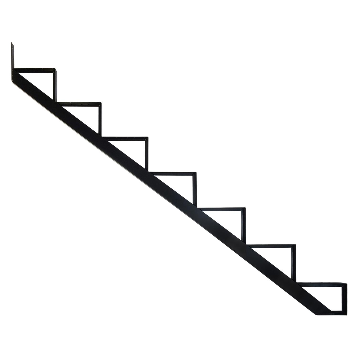 Aluminum 7 Step Black Stair Riser