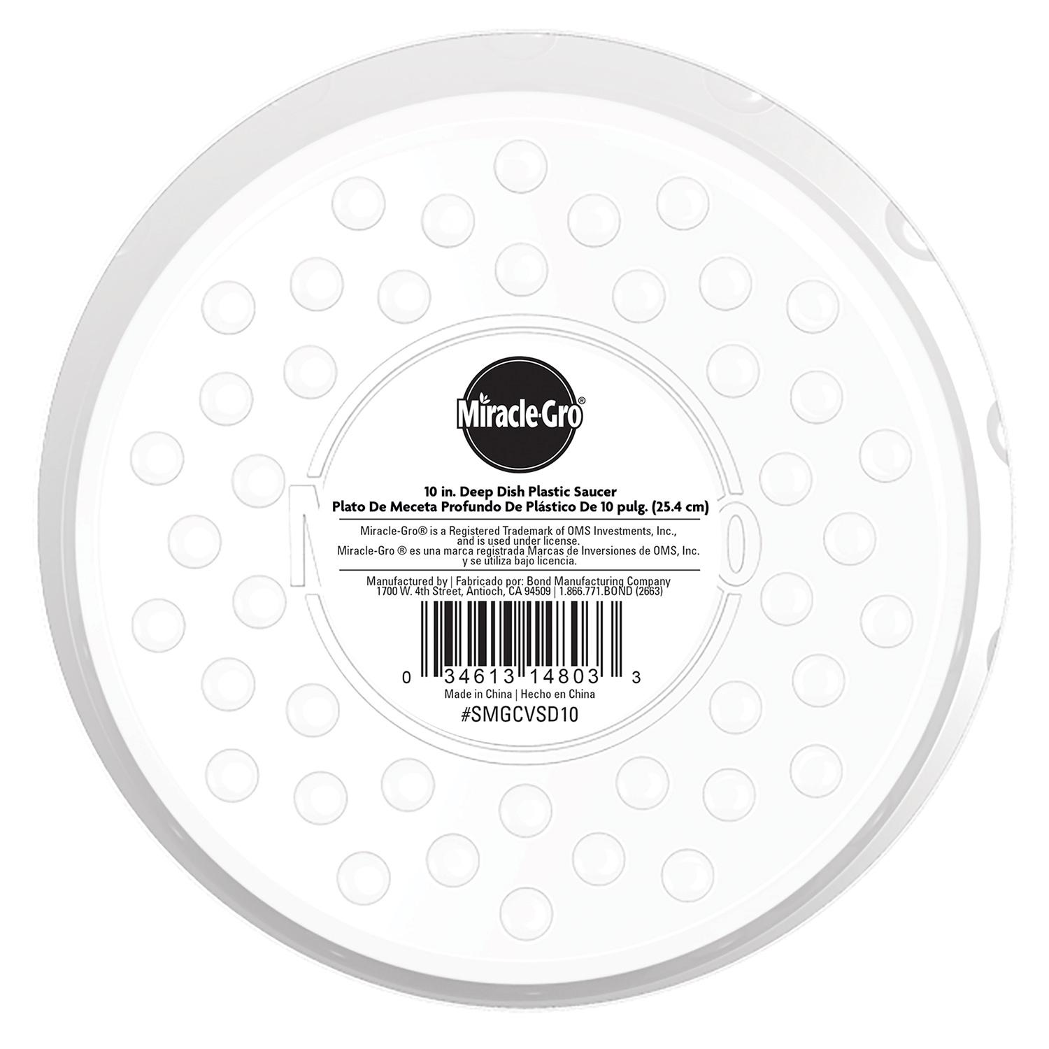 Soucoupe profonde en plastique transparent 10 po