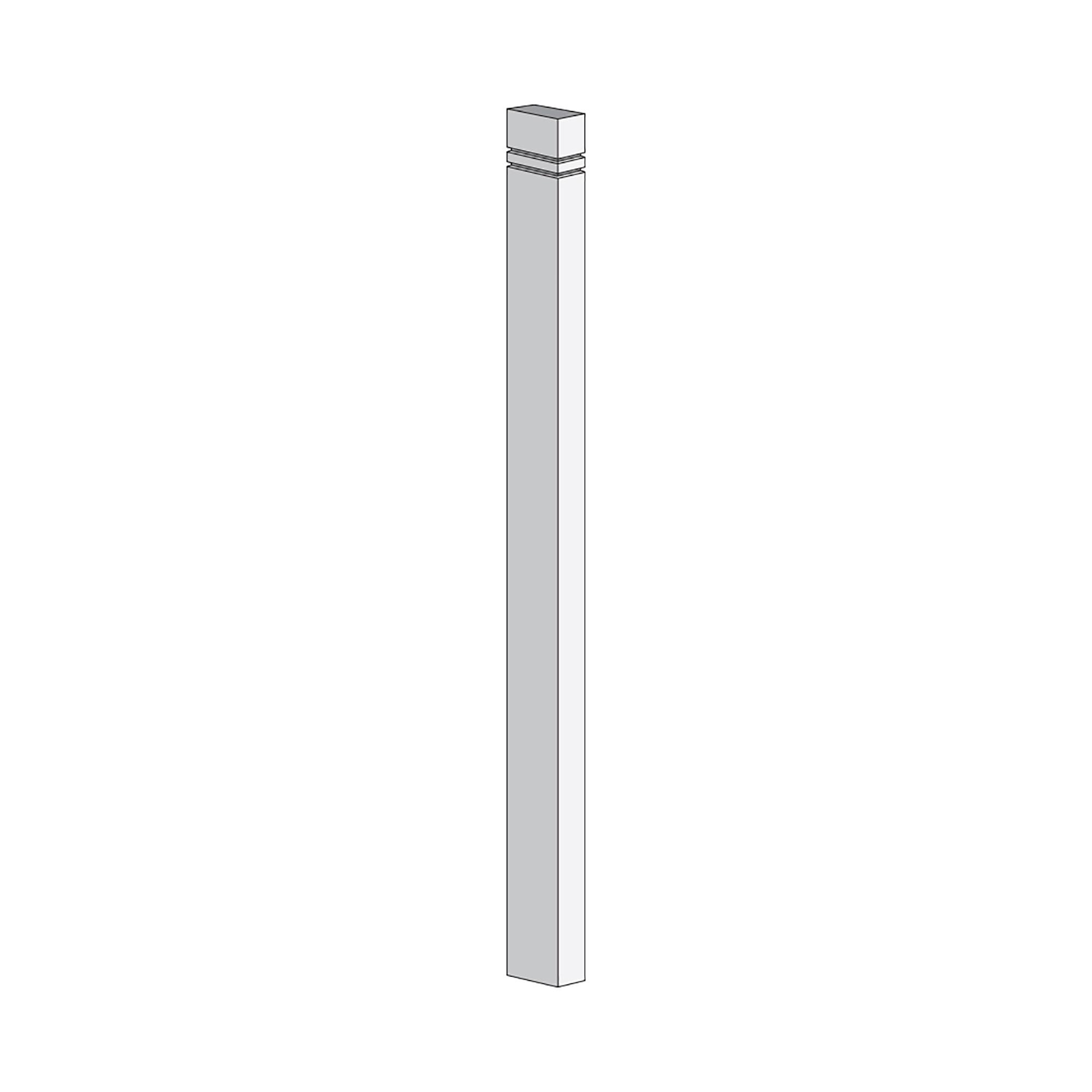 1.3/8" x 2.7/8" x 44.1/2" Maple Half Newel Post