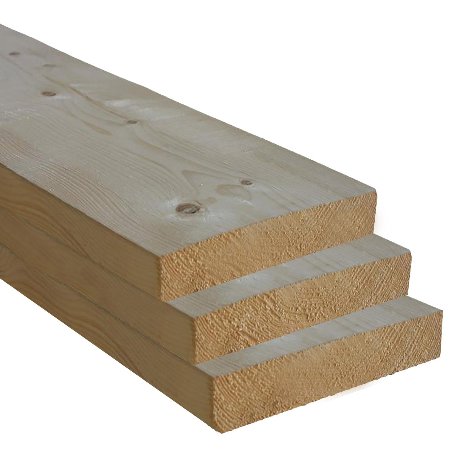 2" x 10" x 12' Seasoned Green Rough Spruce-Pine-Fir