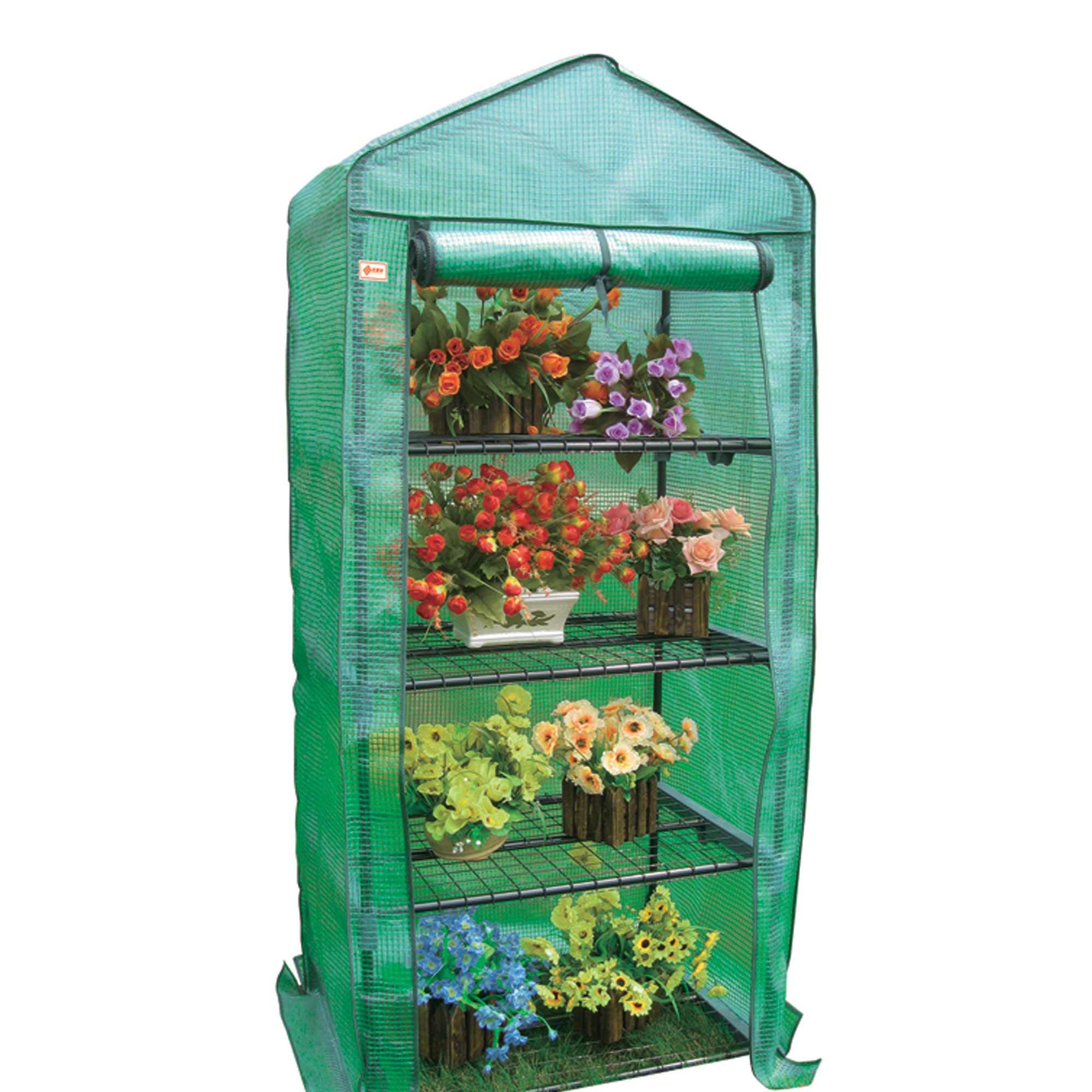 4 Tier Greenhouse With PE Cover And Fleece Cover