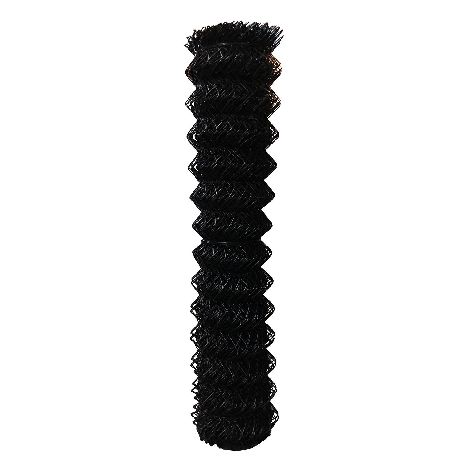 2" x 11 Gauge x 60" High Chain Link Fence Black 50' Roll