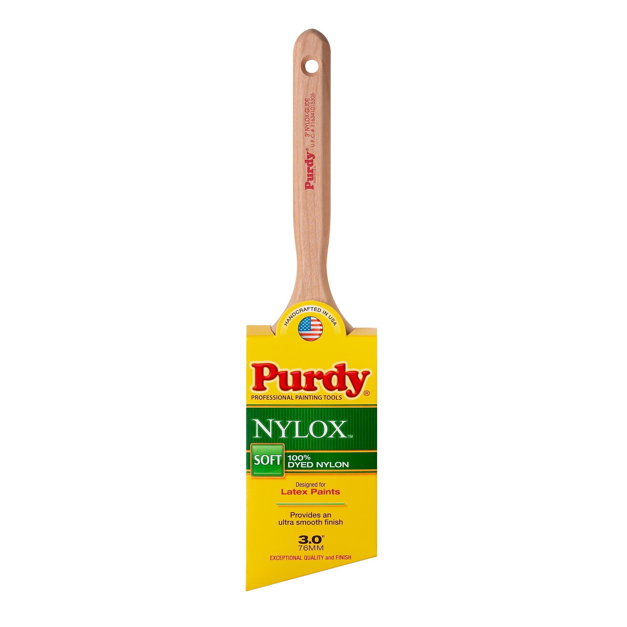 Nylox Glide Soft Angled Paint Brush 3 in
