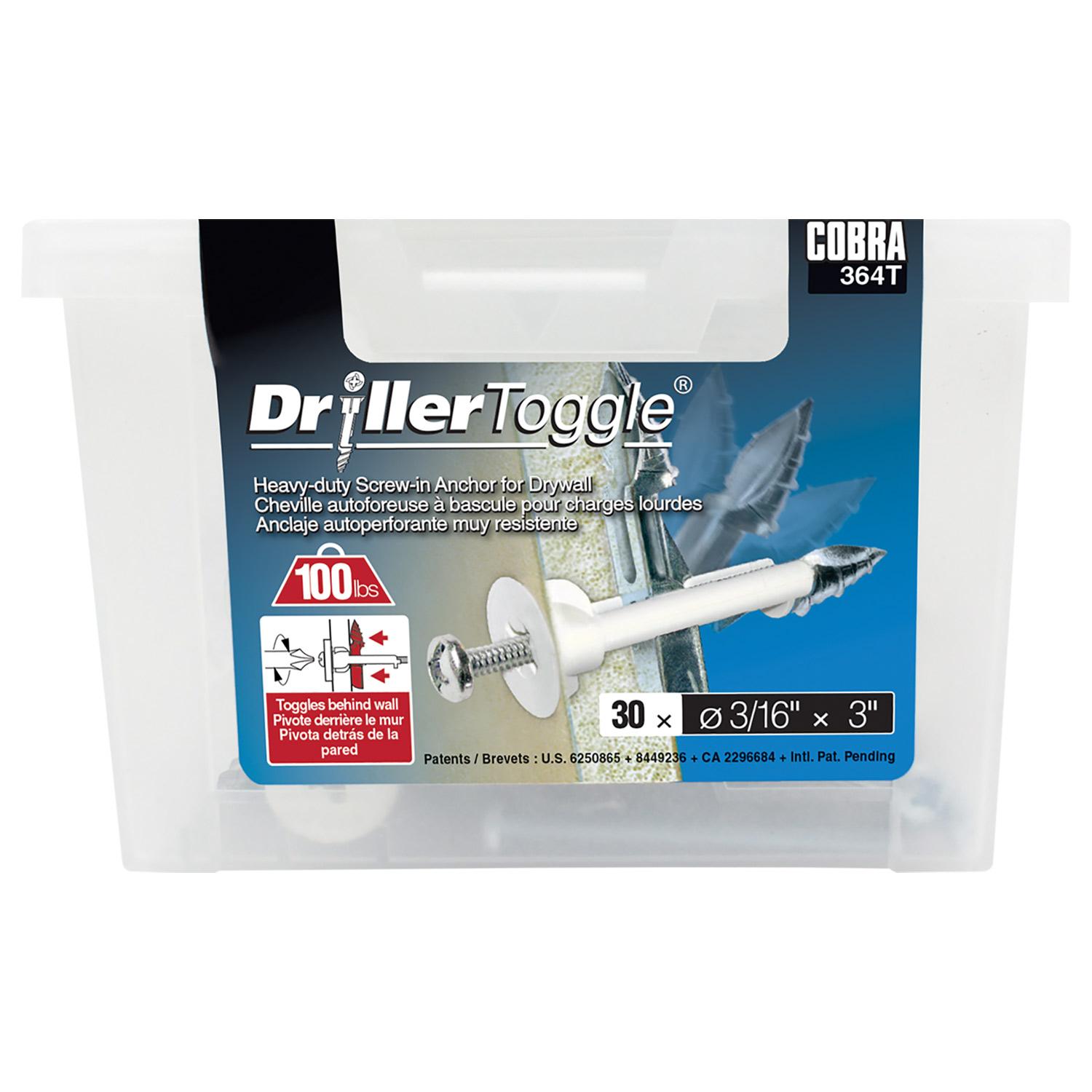 DrillerToggle 3/16" x 3"-30/Pack