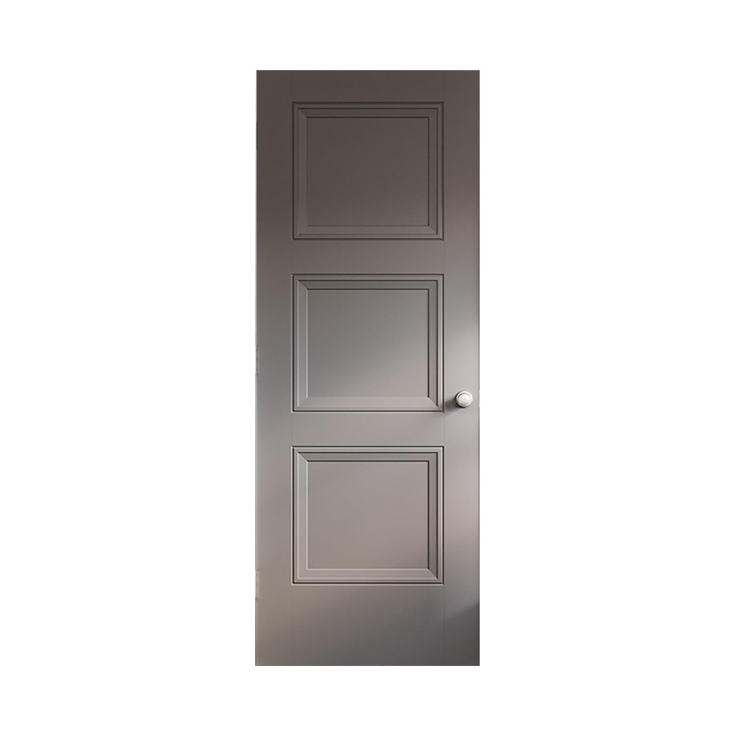 24" x 80" Livingston Prehung Brushed Chrome Hinges 4-5/8" RH