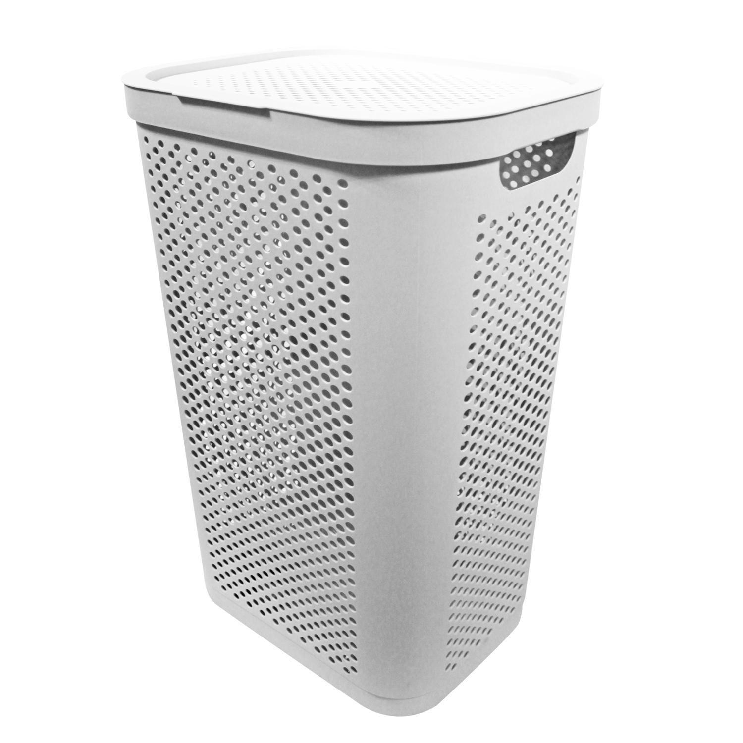 White 60L Laundry Hamper
