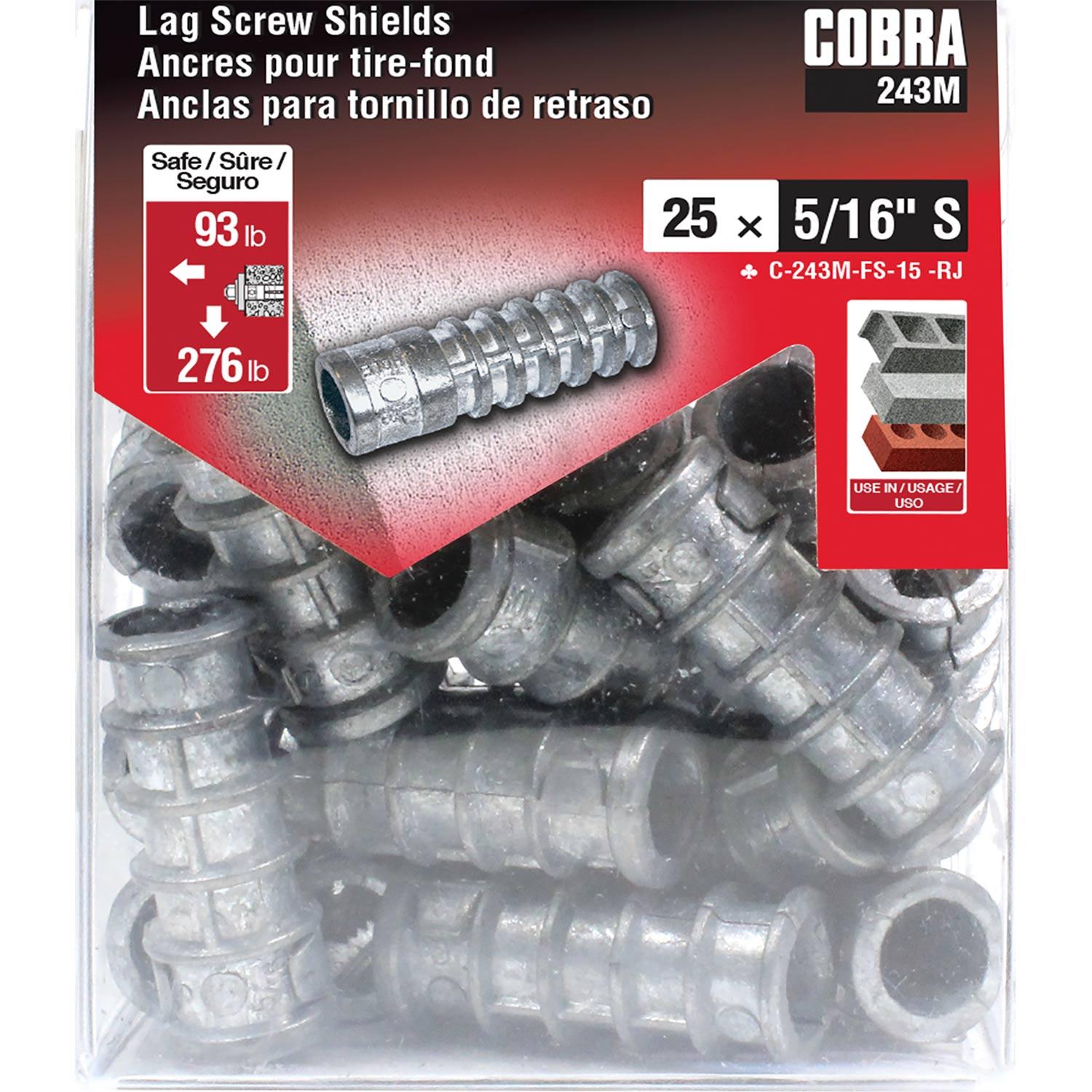 Lag Screw Shields 5/16" S-25/Pack