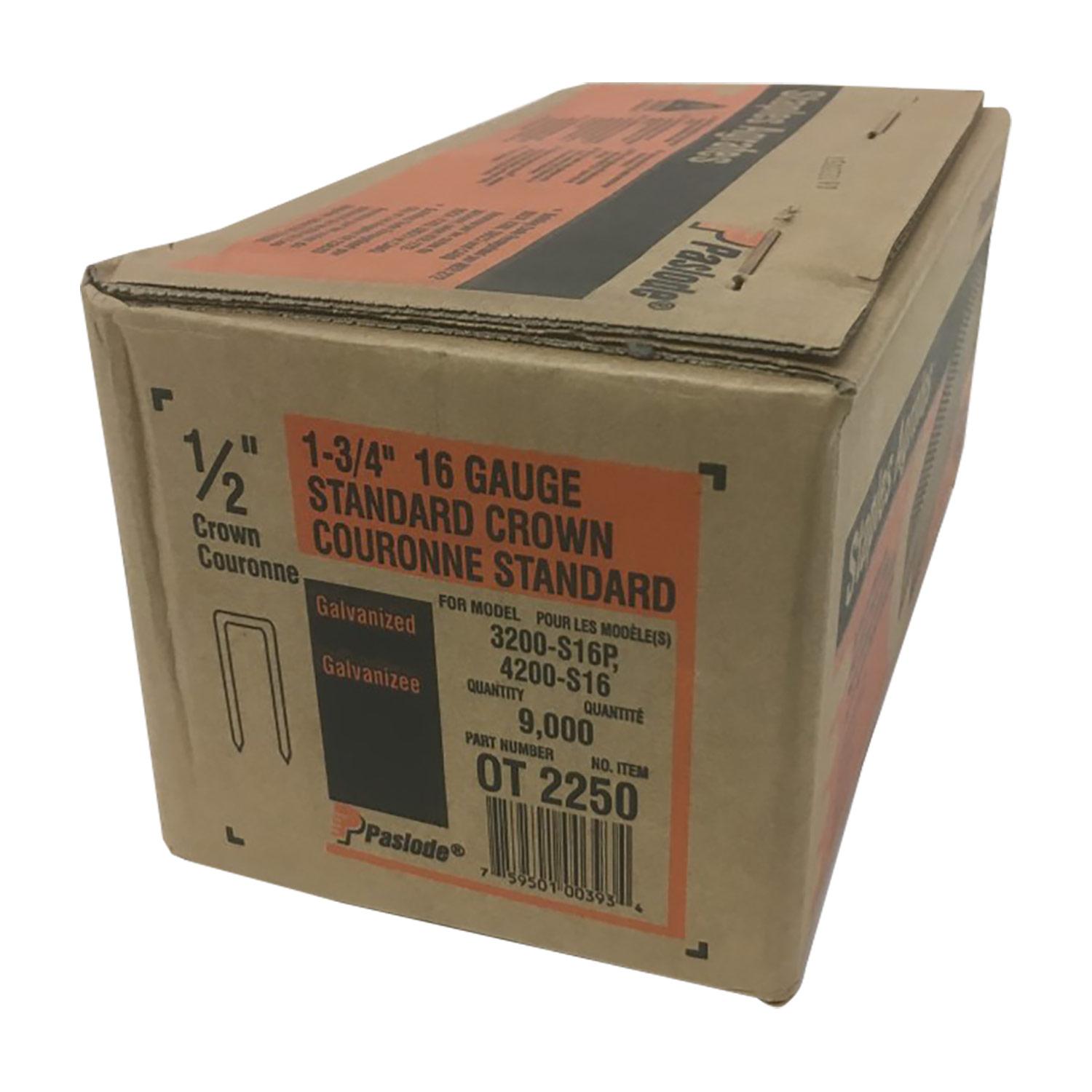 16 G Galvanized Staples 1/2" Crown X 1-3/4"