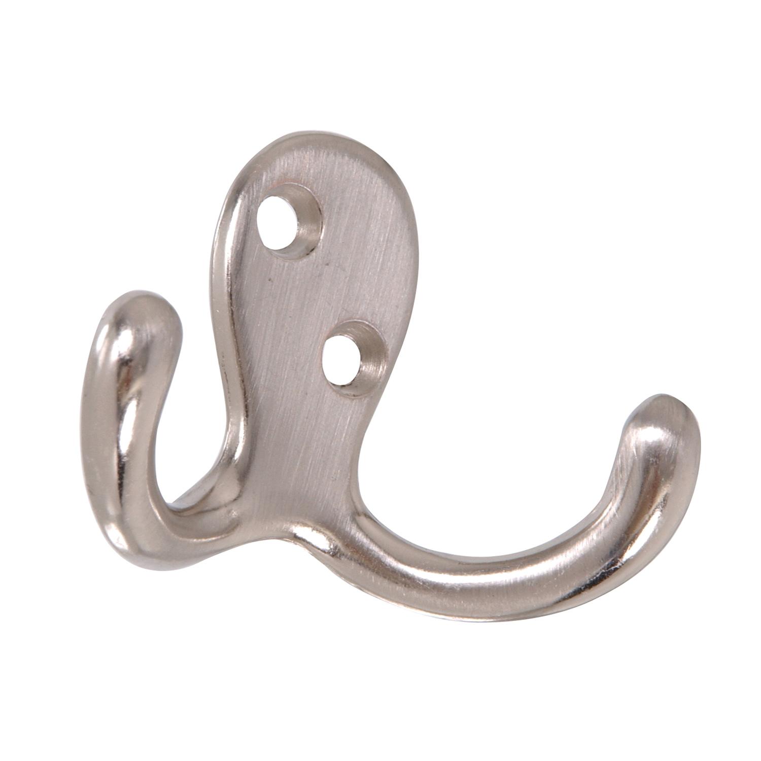 Crochets vêtements doubles Hardware Essentials nickel satiné