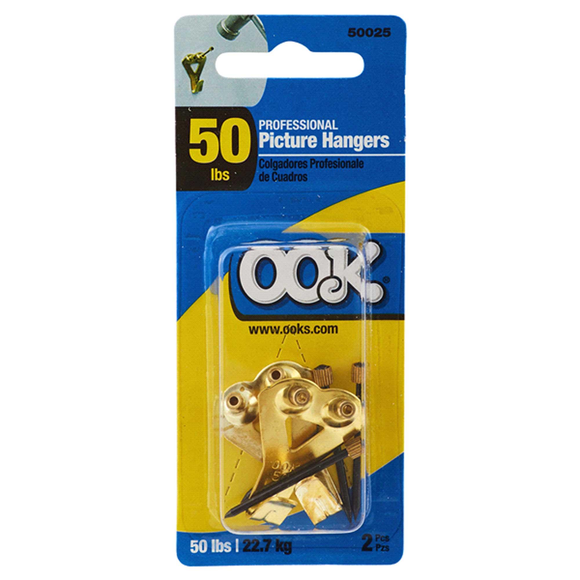 OOK 50lb Professional Picture Brass Finished Hangers