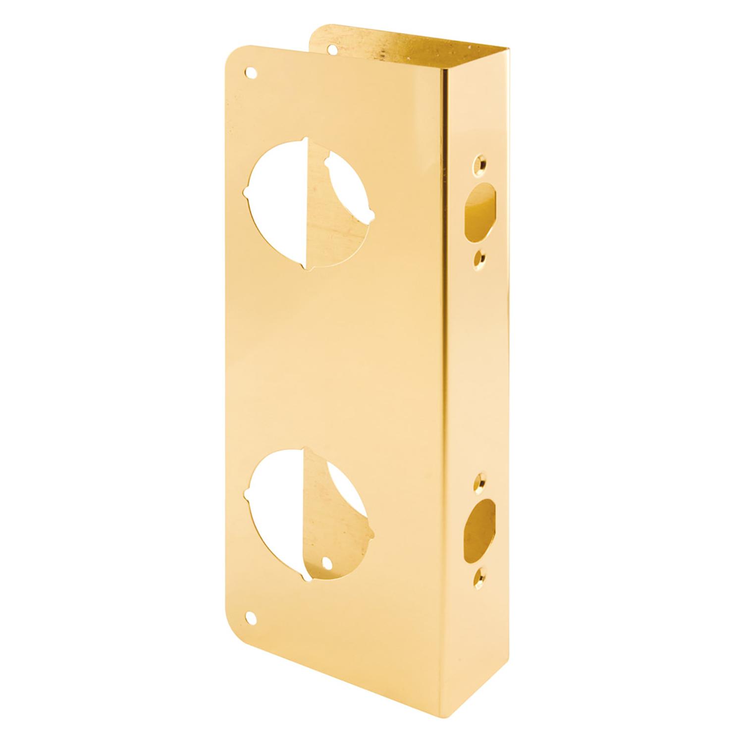 Door Reinforcer 1-3/4"T X 2-3/8"Bs 2-1/8"B Brass N/Recessed