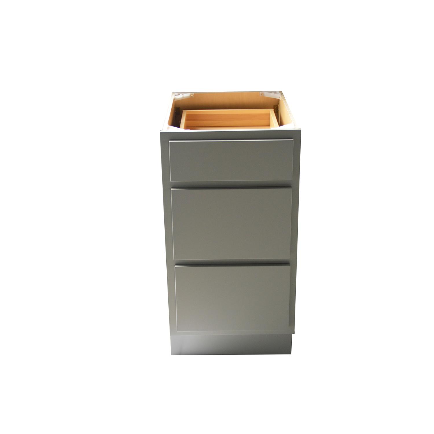 18 Inch 3 Drawer Bank Grey