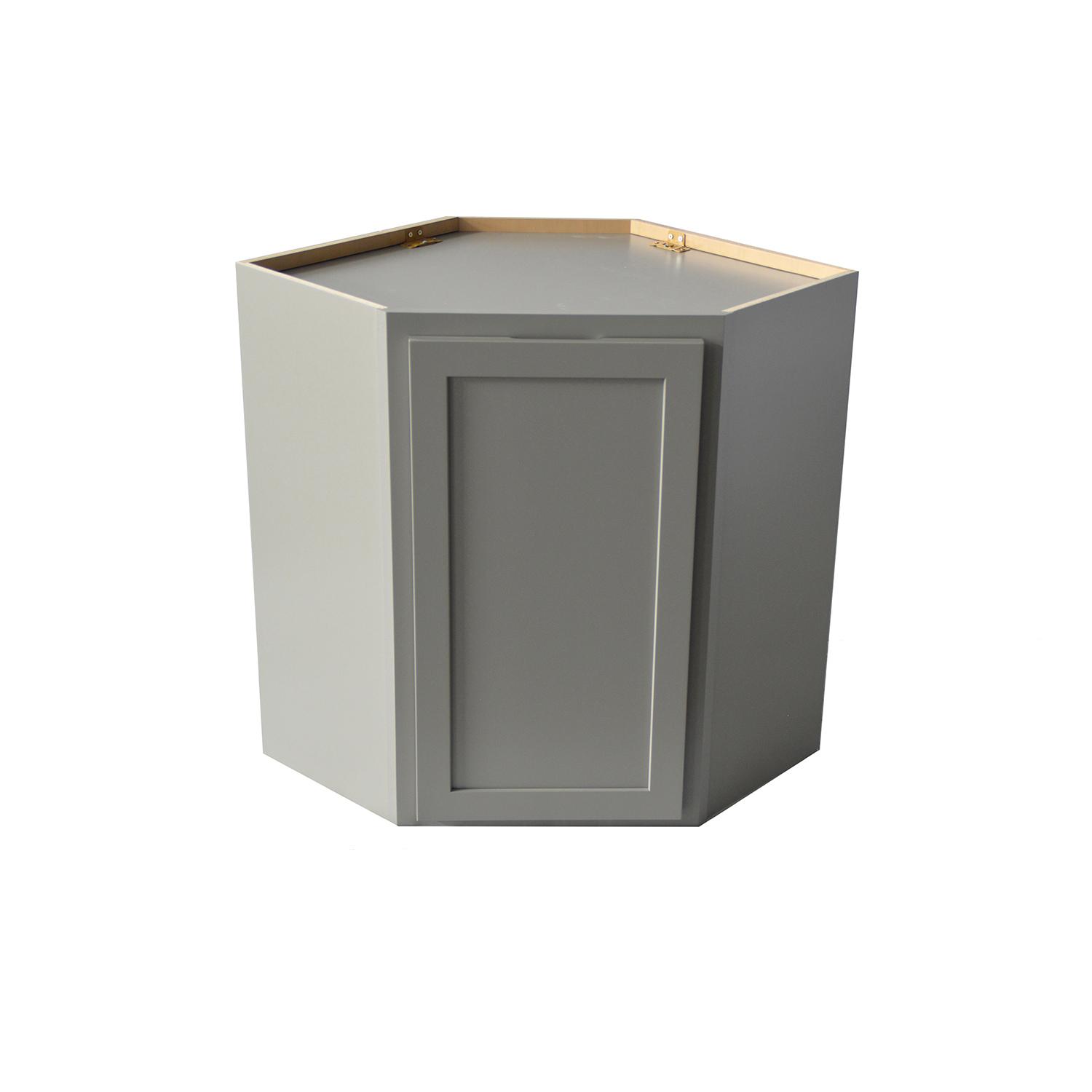 24 Inch Diagonal Wall cabinet Grey Shaker