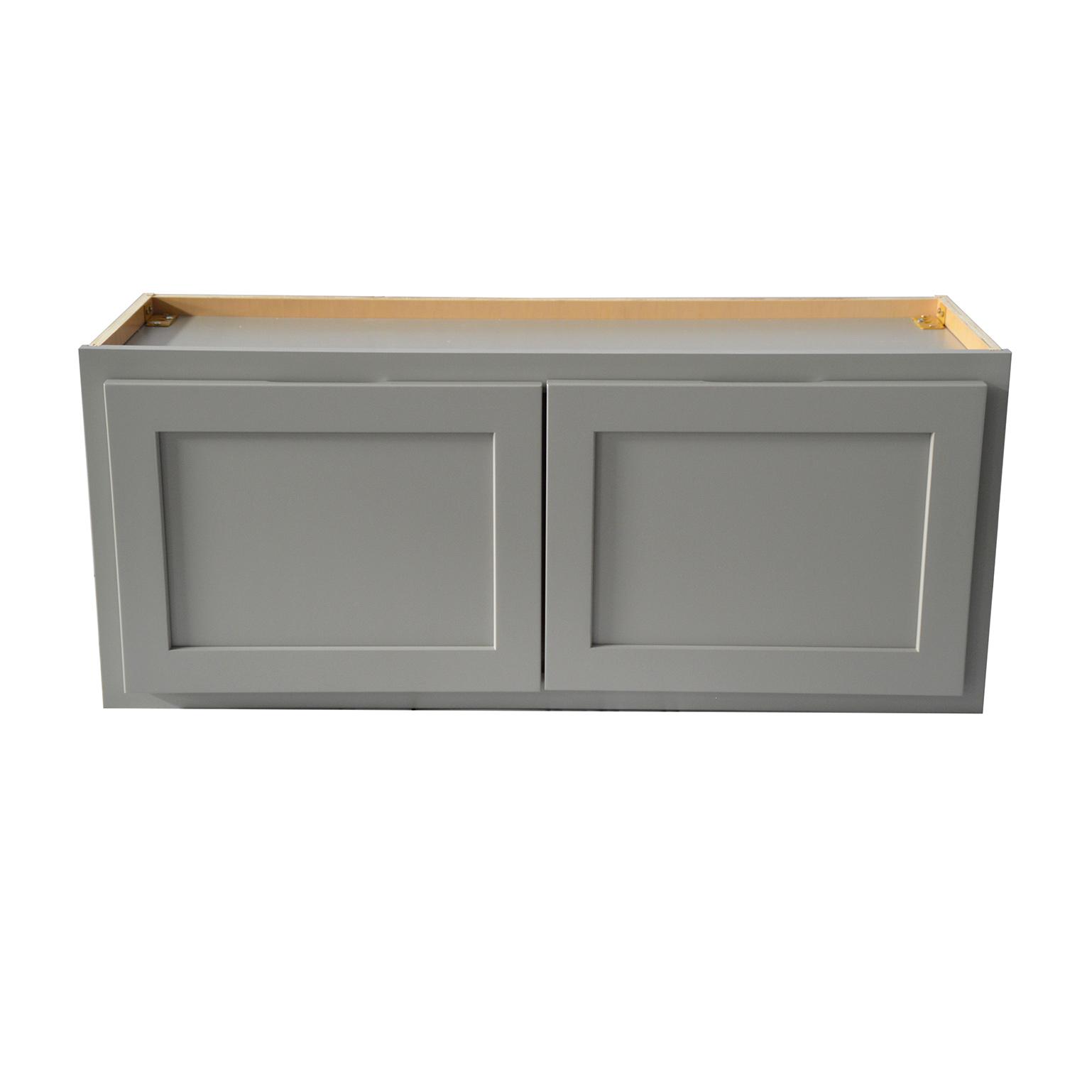 36 Inch x 14 Inch Wall Cabinet Grey Shaker