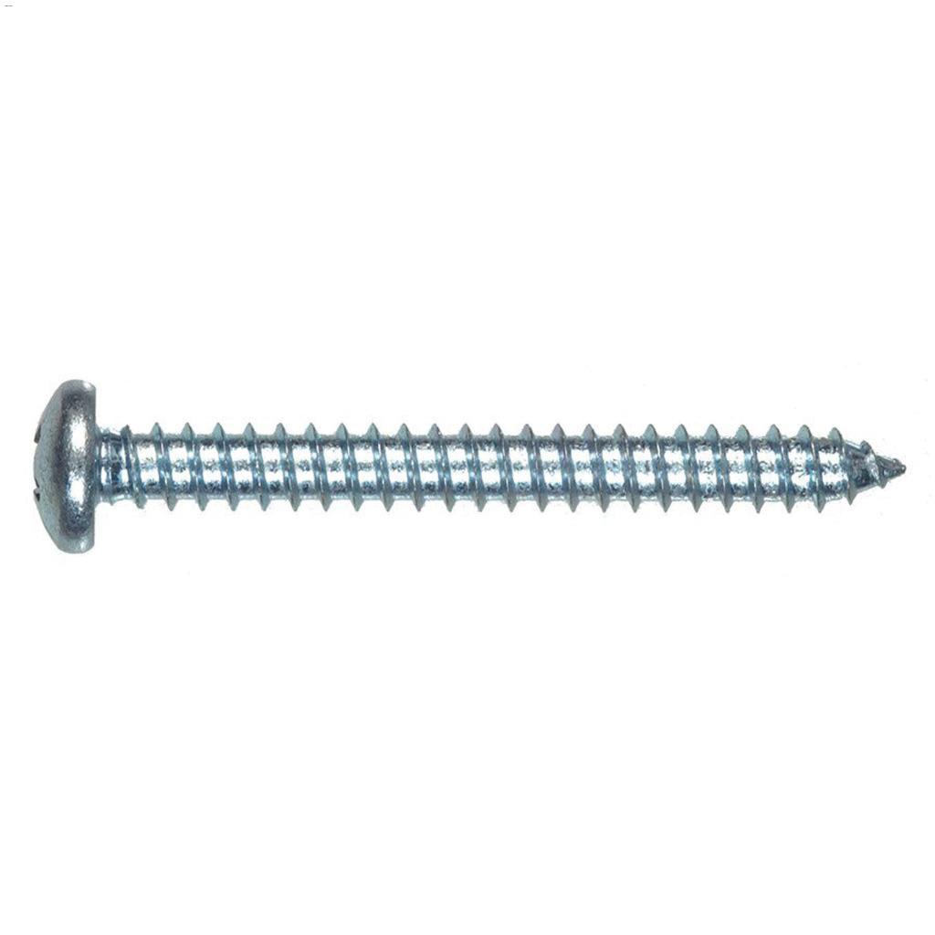#8 x 1/2" Zinc Plated Pan Head Sheet Metal Screw-100/Pack