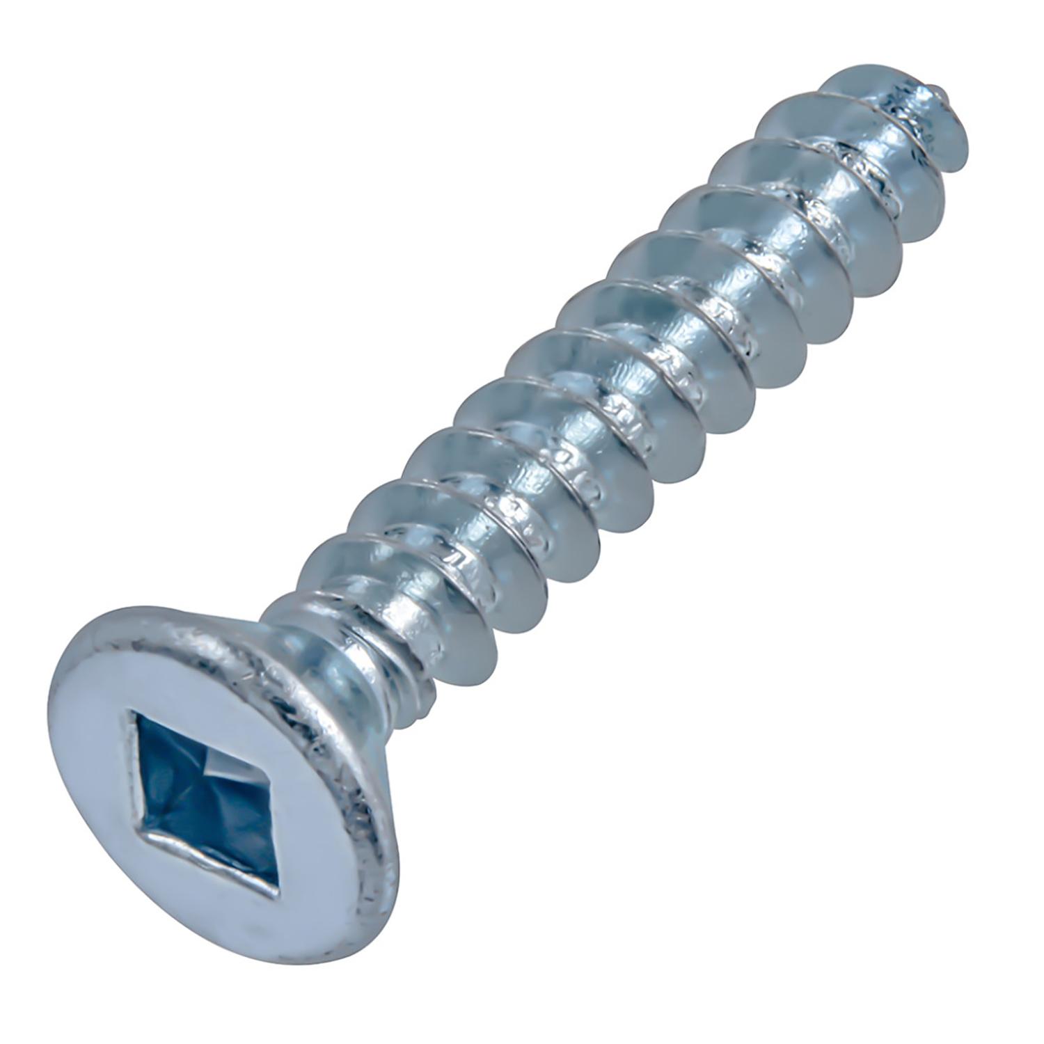 #8 x 1" Jar Square Flat Head Zinc Wood Screw-250/Pack