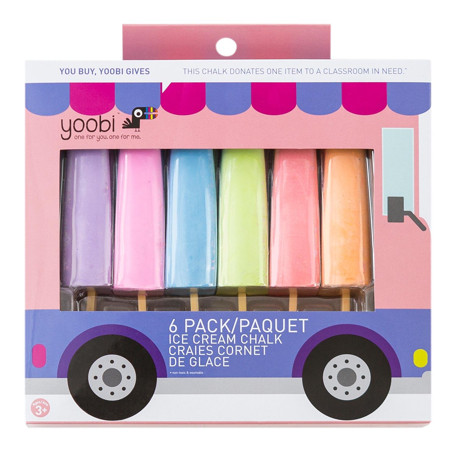 Crème glacée craie Yoobi, 6/pqt