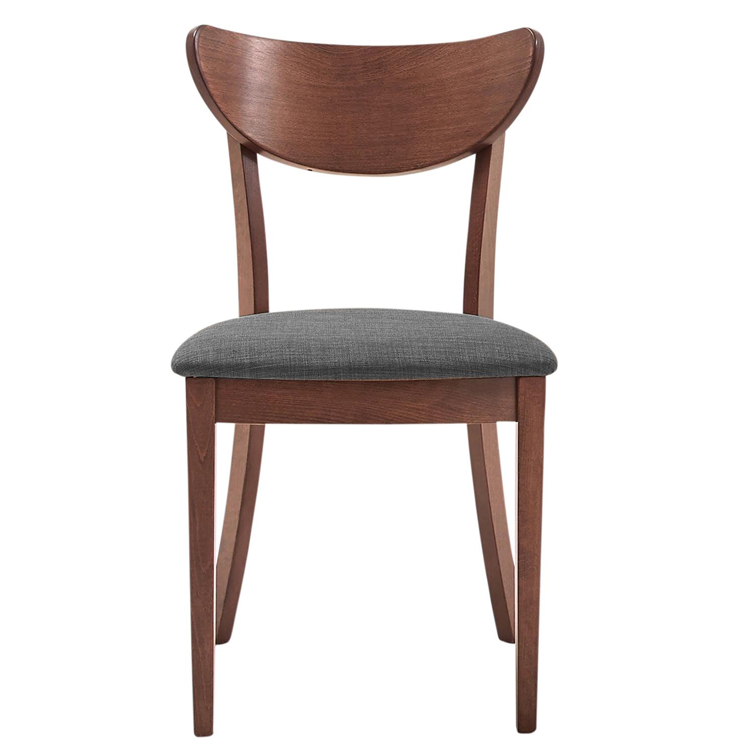 Lira Side Chair Walnut And Grey- 2/Pack
