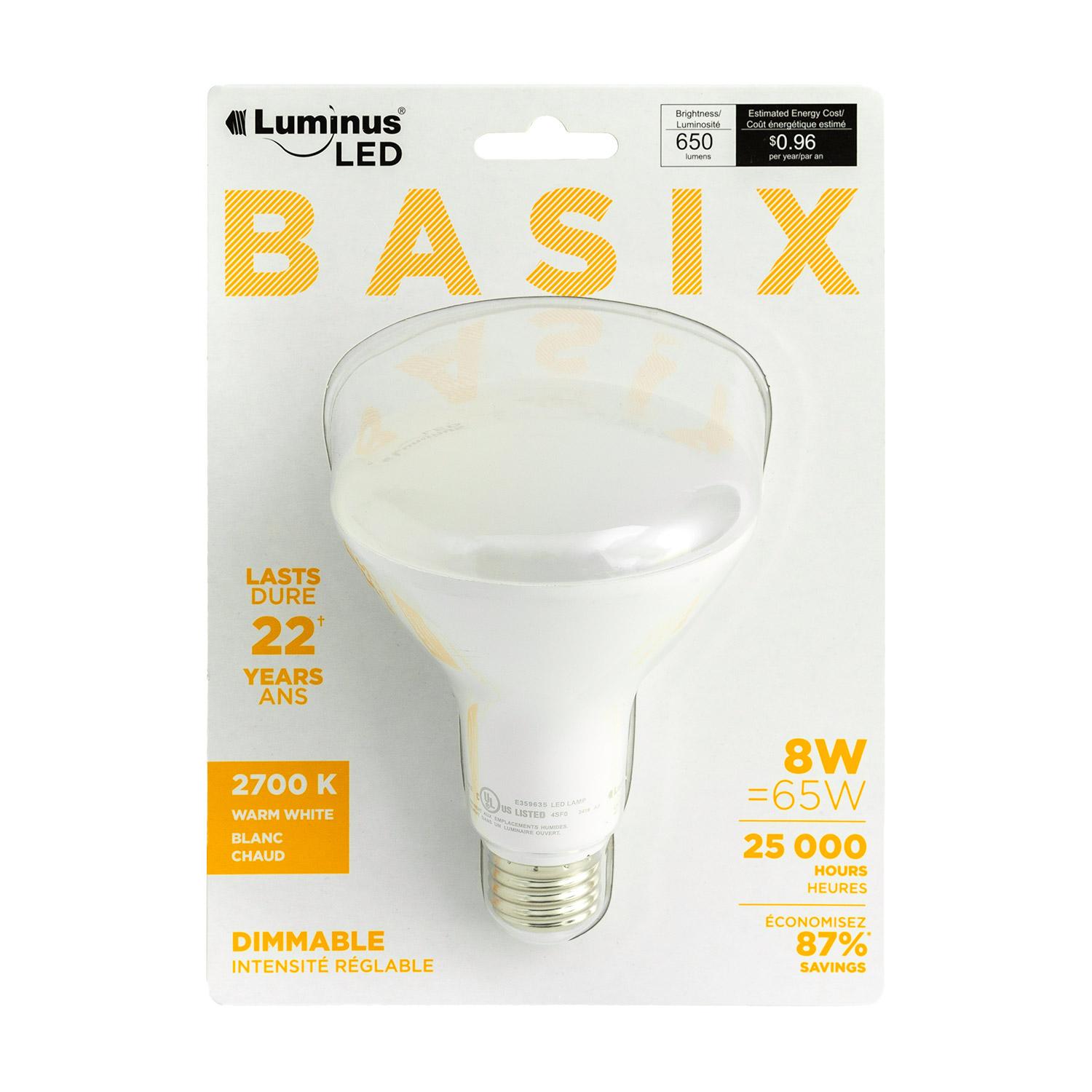 Ampoule BR30 DEL Basix 11 W 2 700 K Luminus