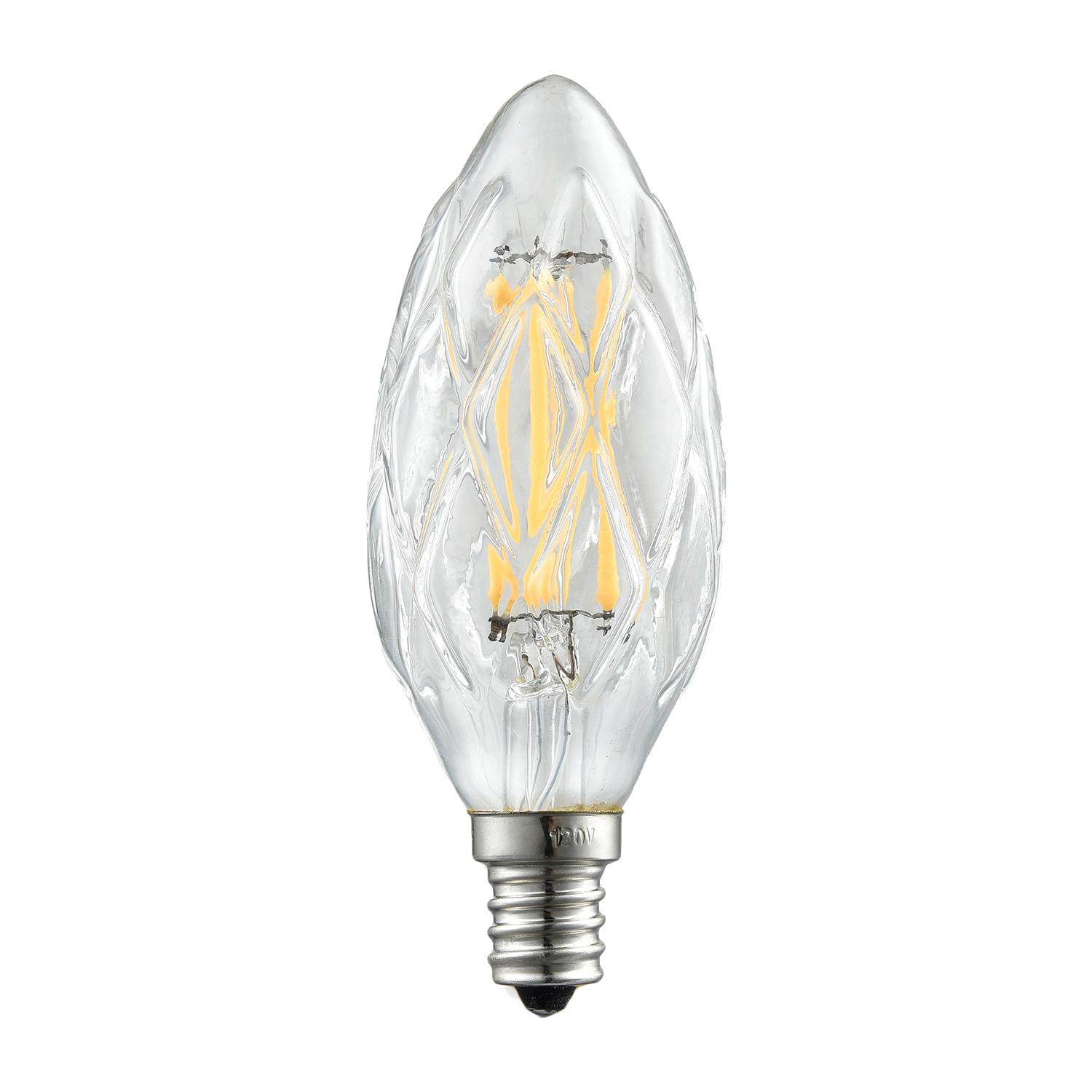 C35 4W 3000K Dimmable Crystal LED Bulb