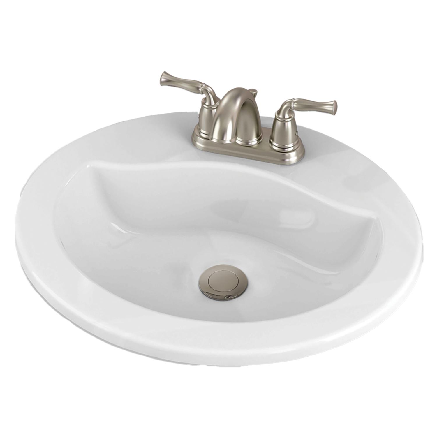 Clean Oval Basin White