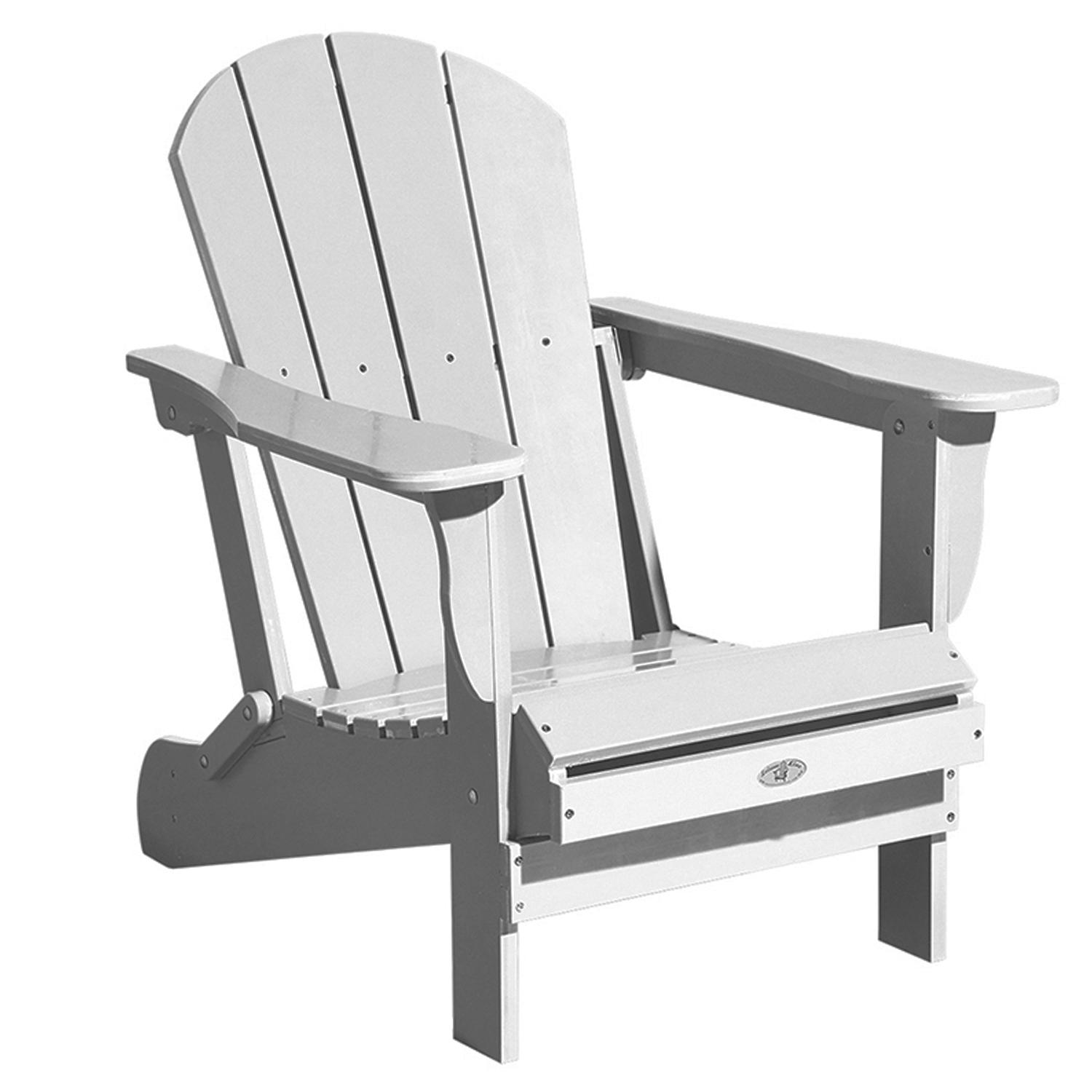 Chaise Adirondack pliante blanche