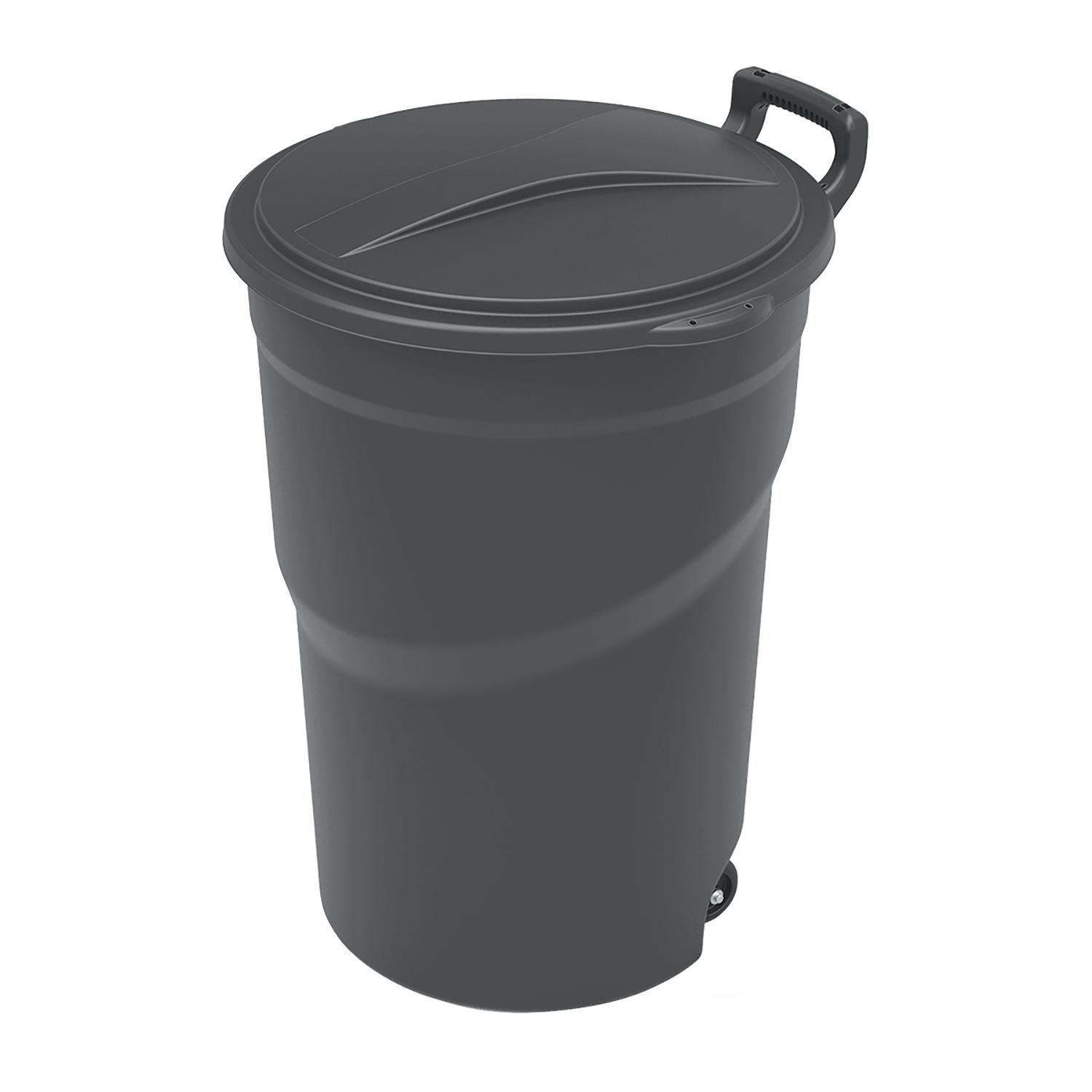 121 L Outdoor Trash Can With Reinforced Handles And Wheels