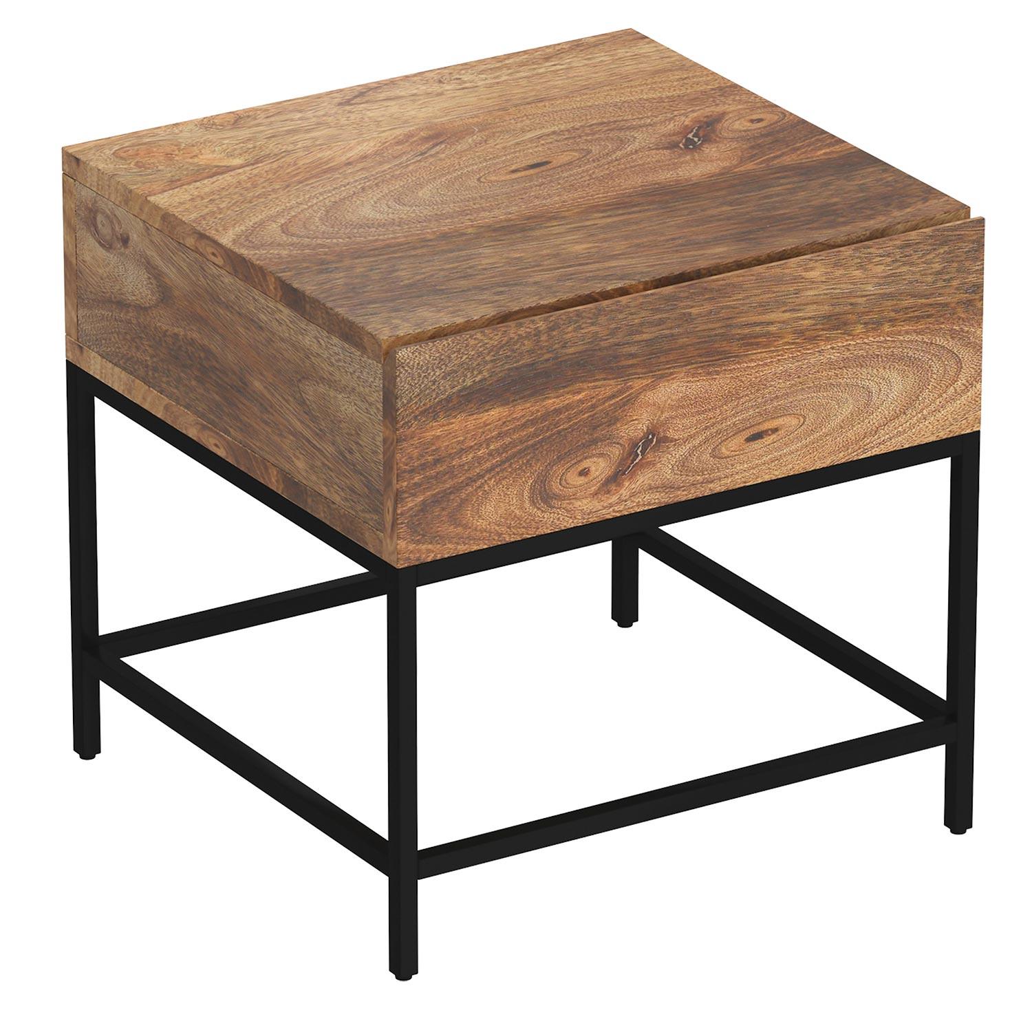 Ojas Natural Burnt Accent Table