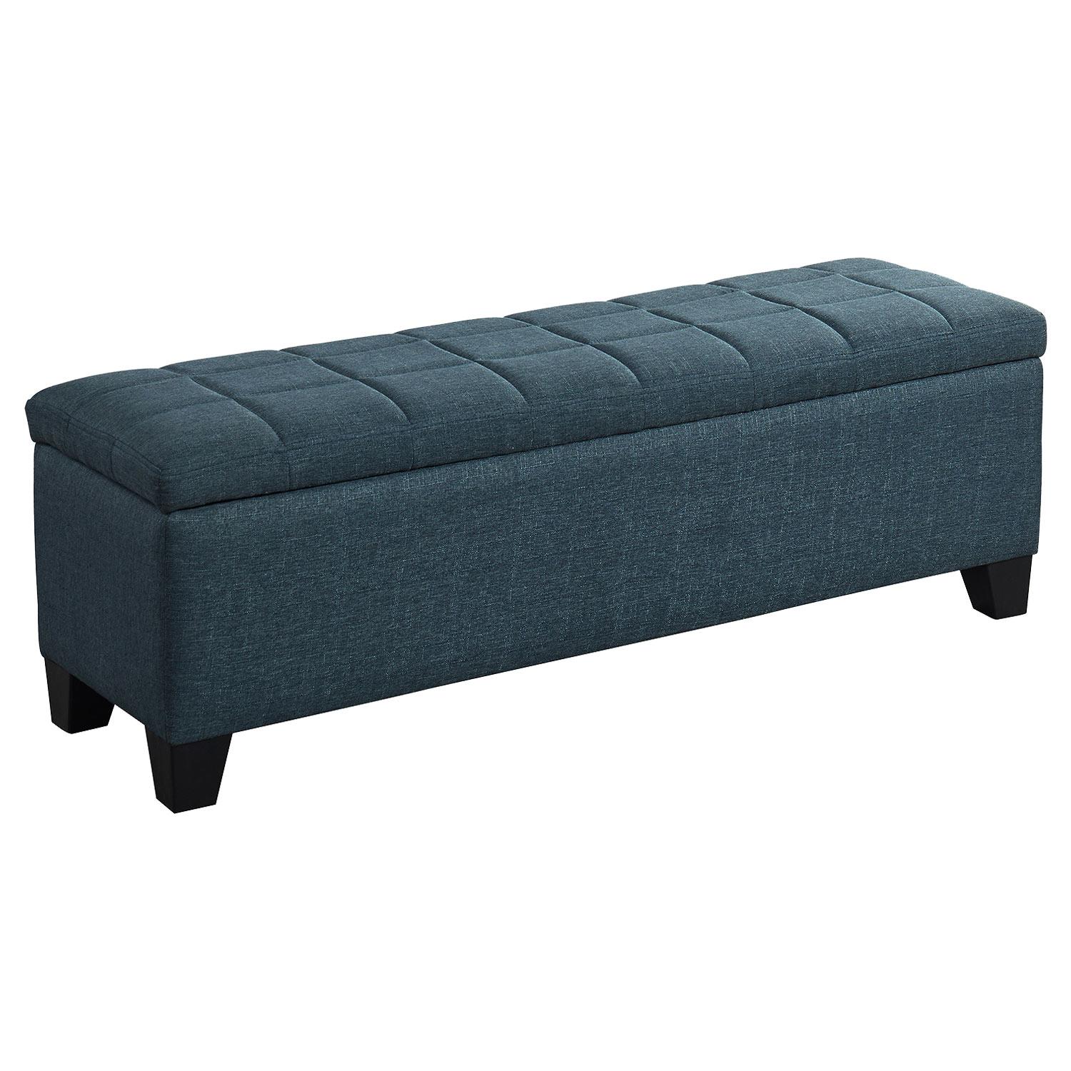 48” Grey Blue Morgan Storage Ottoman