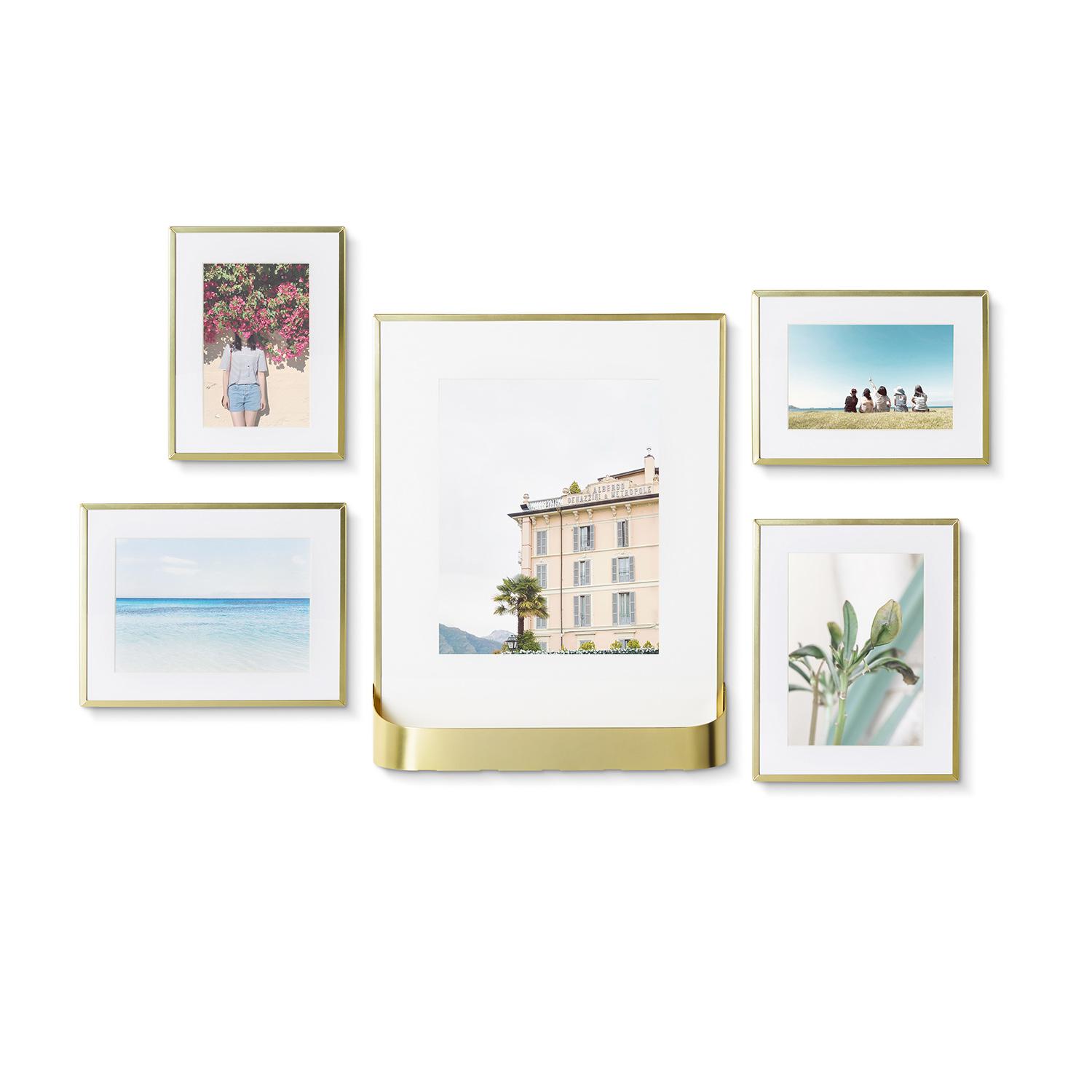 Matinee Matte Brass 5 Piece Frame Set