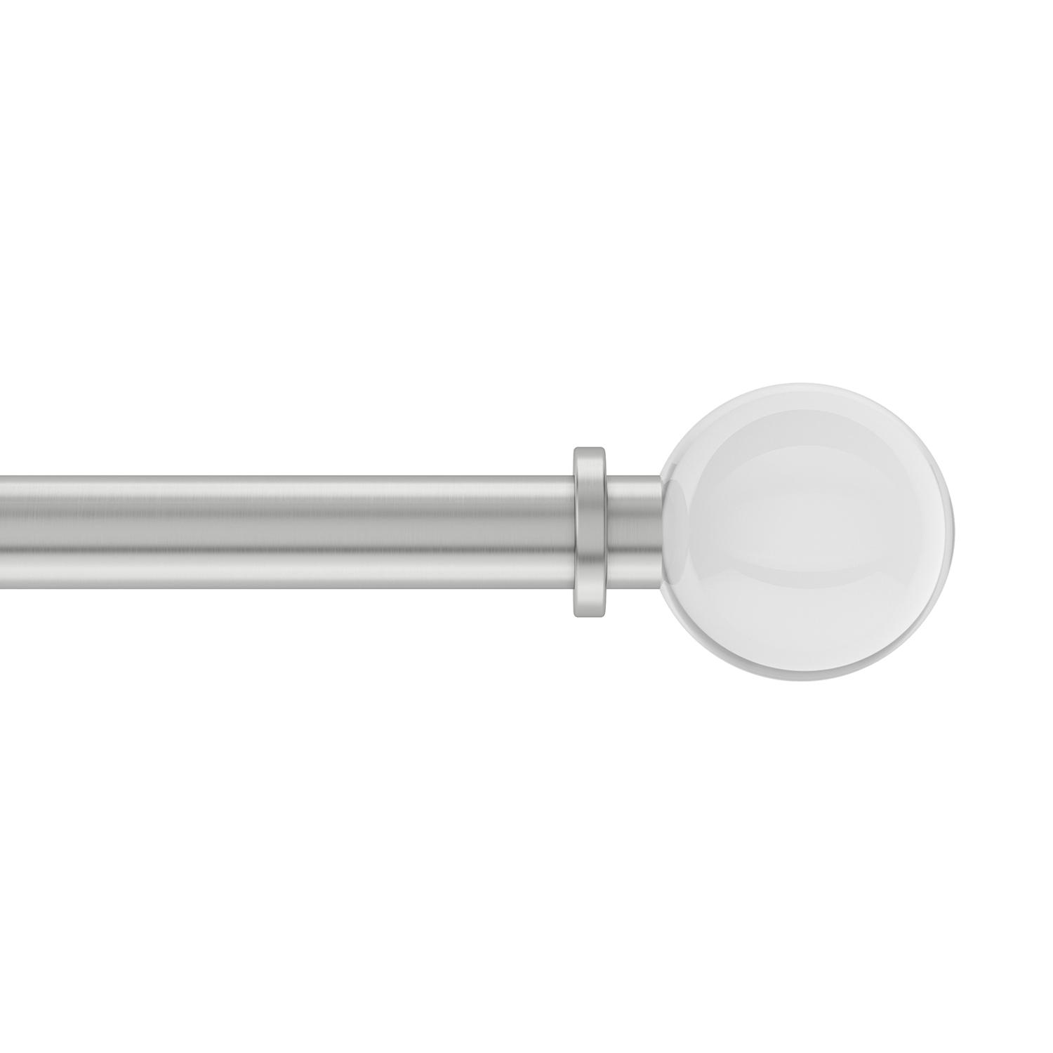 72" - 144" Leona 1" Diameter Nickel Adjustable Drapery Rod