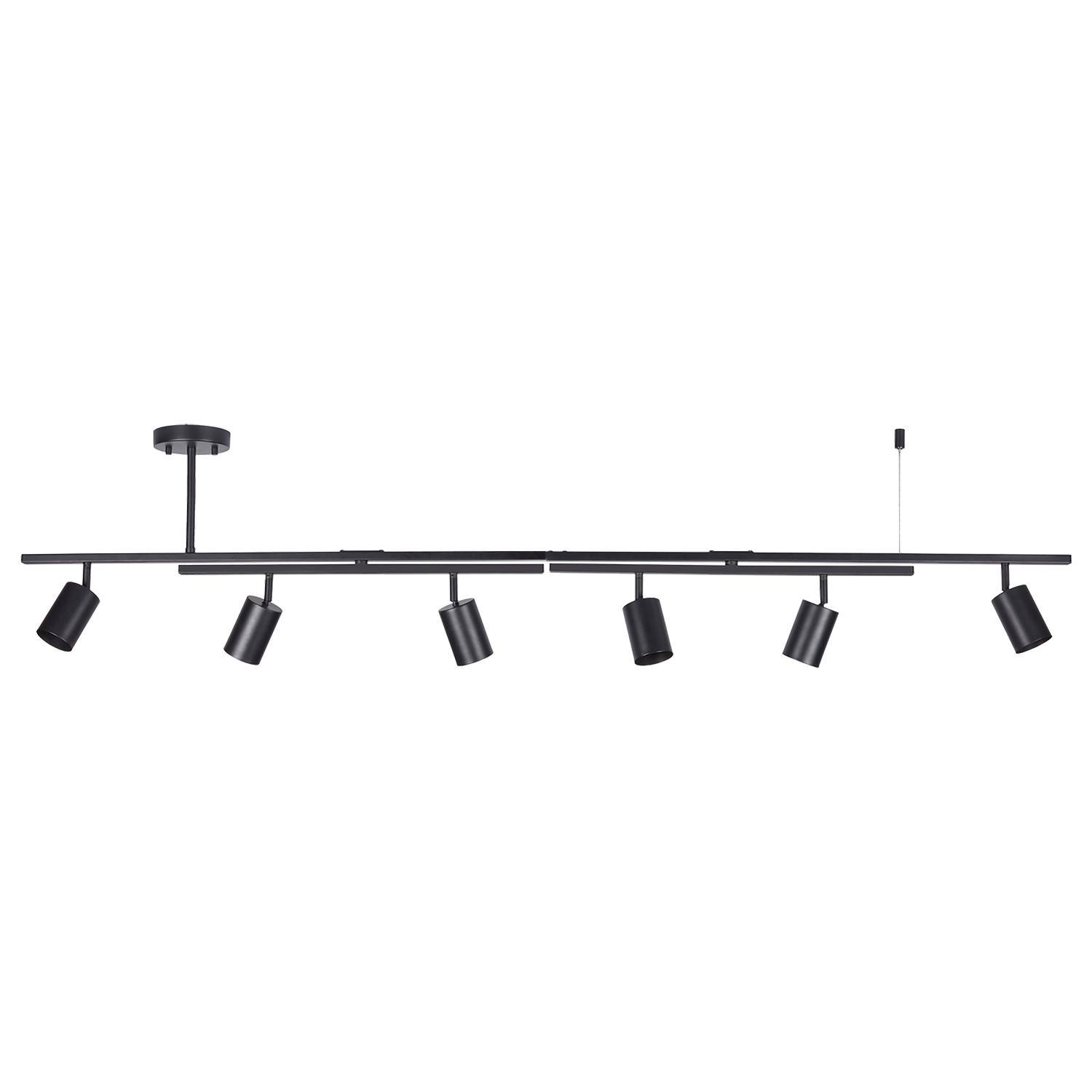 6 Light Black Track Light