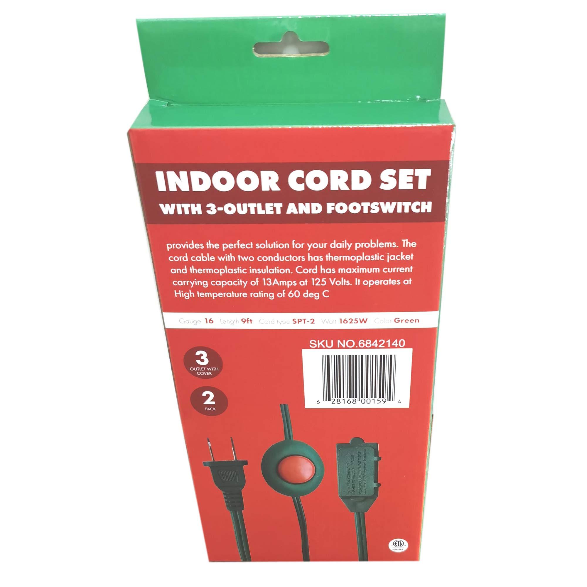 9' Cord/9' Foot Switch-2/Pack
